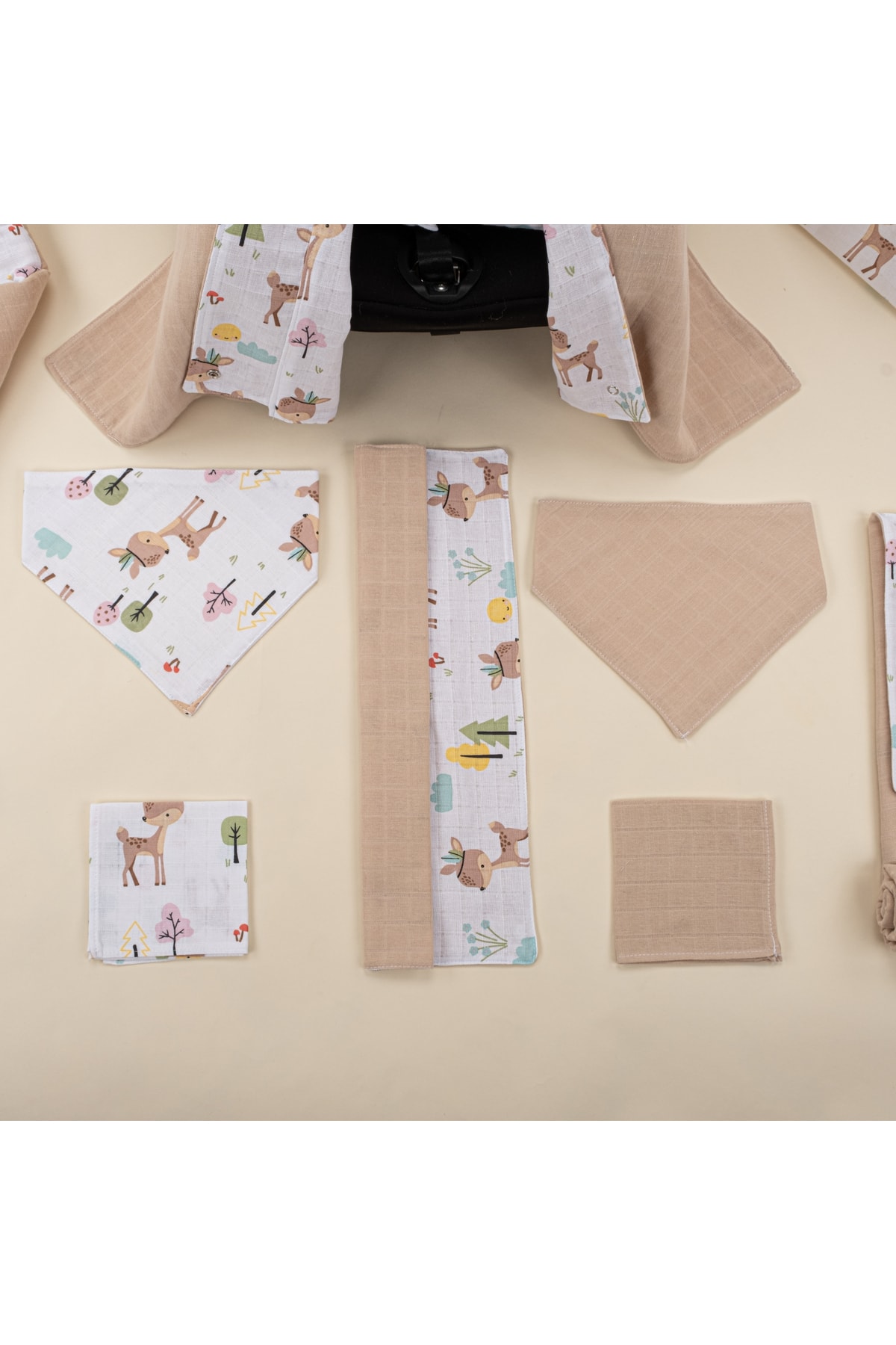 Yunikobaby 11 Parça Full Set Bej Müslin Ceylan fotoğrafı 5 (önizleme)