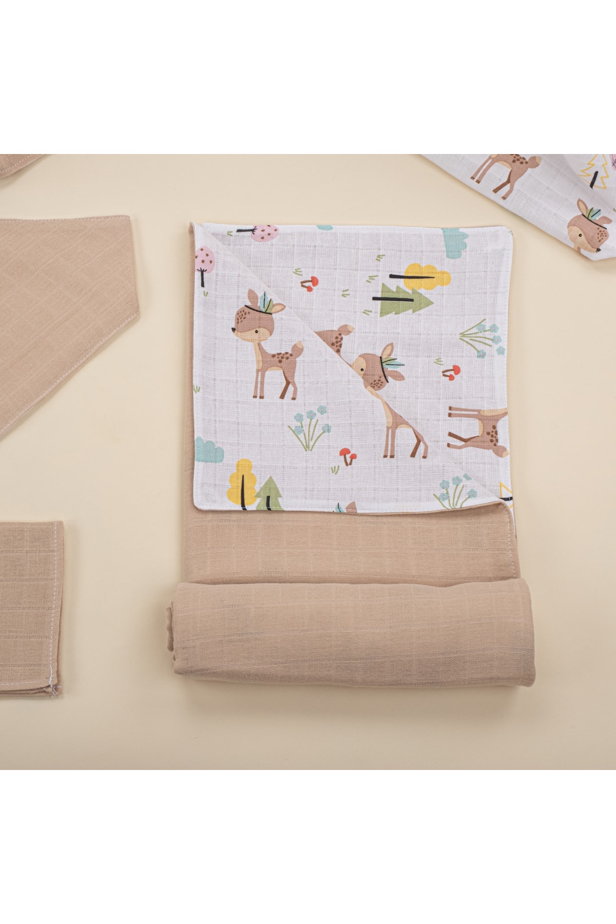 Yunikobaby 11 Parça Full Set Bej Müslin Ceylan fotoğrafı 6 (önizleme)