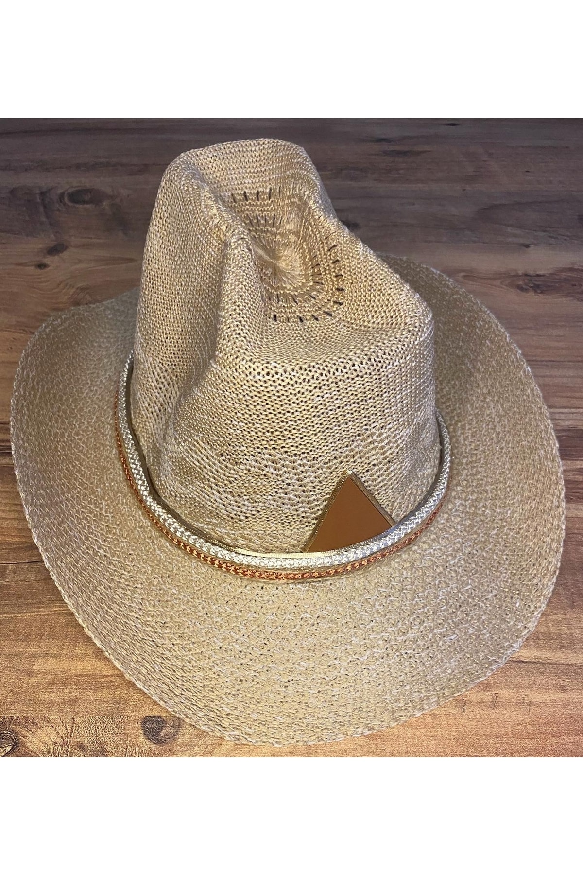AYŞE SERHOŞOĞLU HOME DESİGN Kadın Hasır Plaj Şapkası, Kovboy Şapkası, Tasarım Hasır Şapka, Günlük Yazlık Şapka, Fötr Şapka OH10196