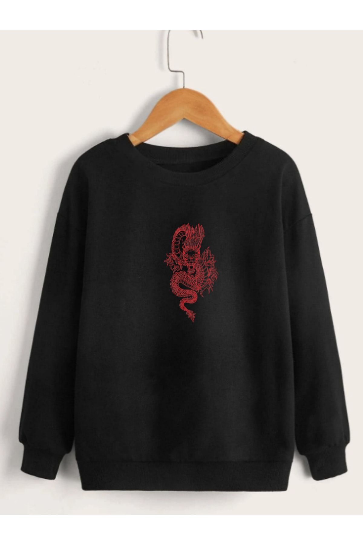 -erkek Çocuk Bisiklet Yaka Sweatshırt- Dragon