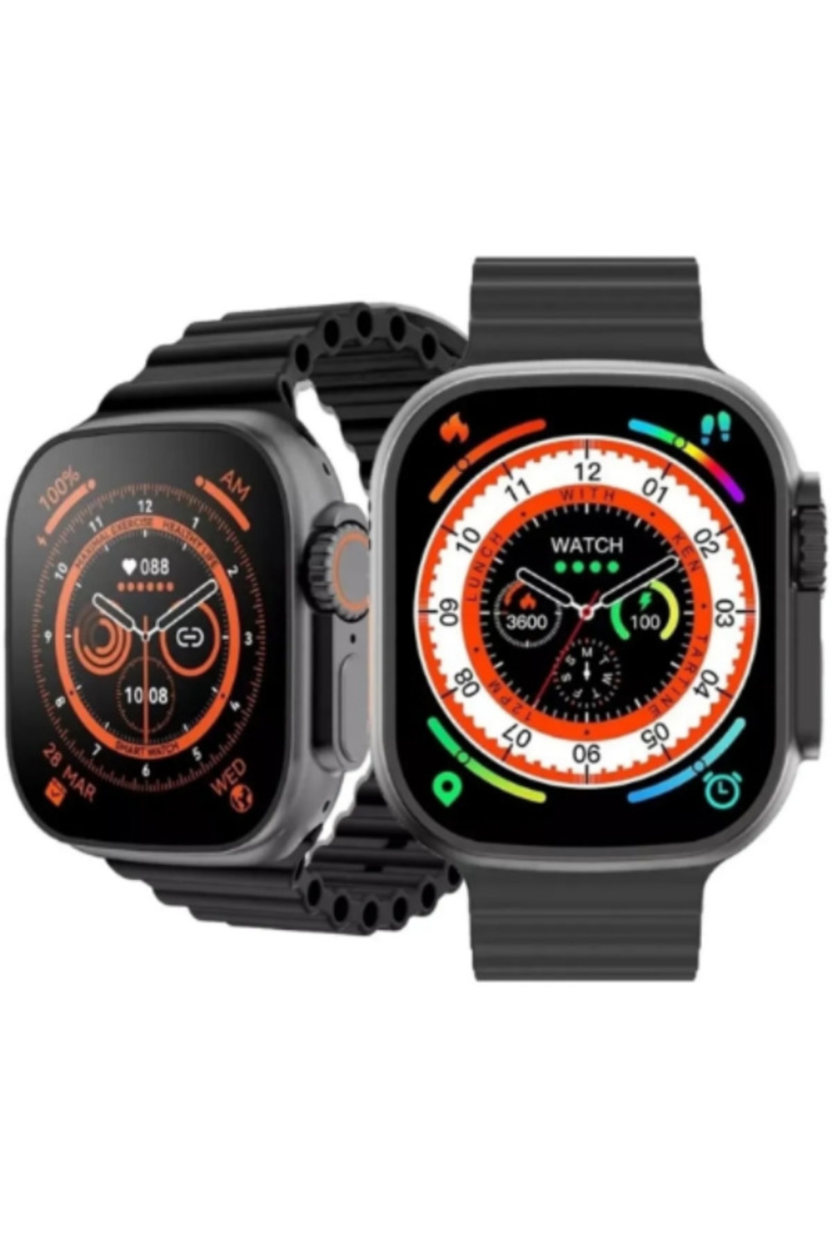 teiracollection Watch 8 Ultra (w68 Plus) Akıllı Saat Çift Kordonlu 49mm Vidalı Gerçek Kasa Boyutu 450mah 2.25inç