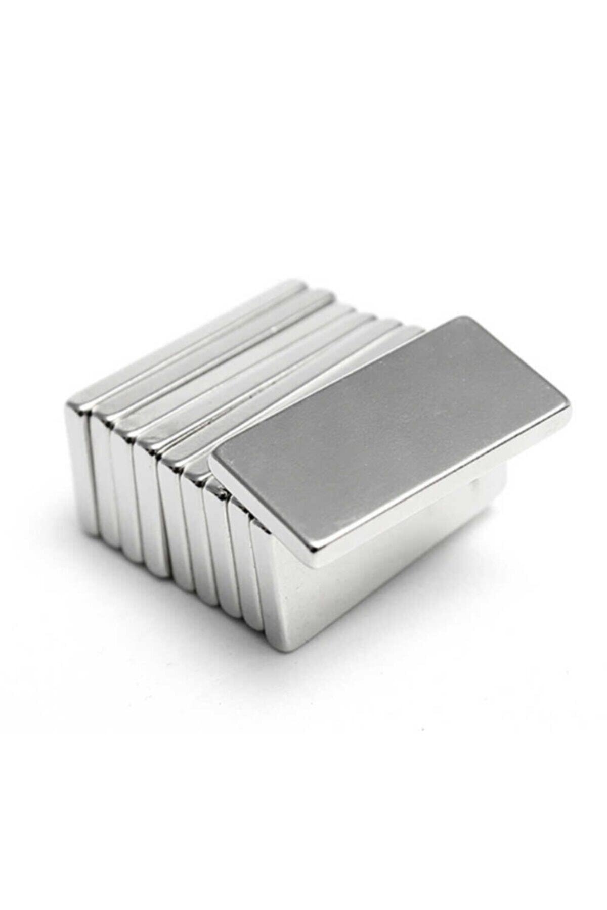 Dünya Magnet Neodyum Mıknatıs Dekoratif Magnet Güçlü Çekim 20x10x2 Mm 5 Adet