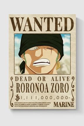 Wanted Roronoa Zoro One Piece Anime Poster - Yüksek Çözünürlük Hd Duvar Posteri DUOFG103385