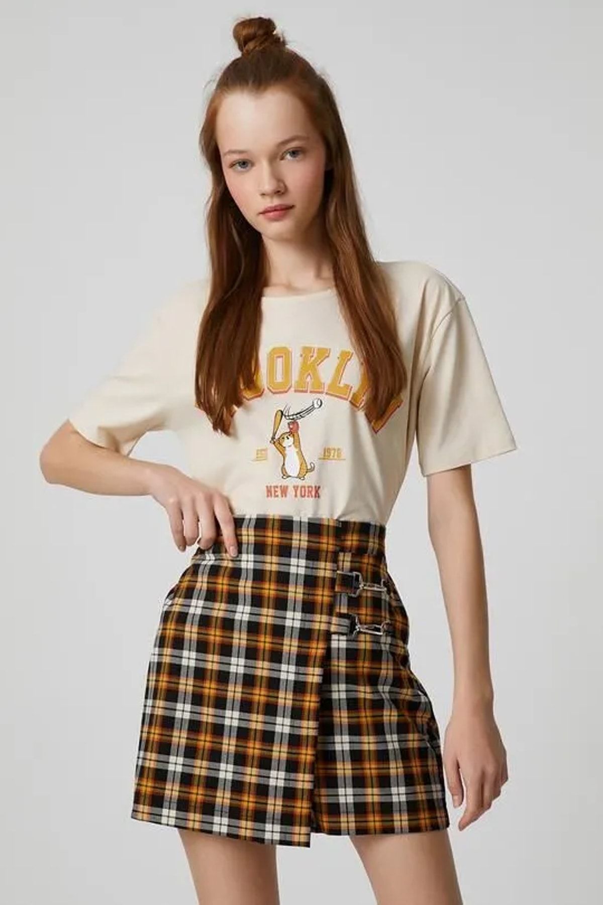 Koton T-Shirt Beige Regular Fit