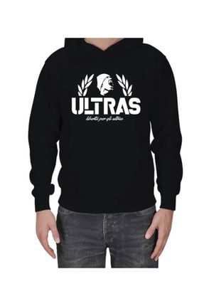 Erkek Siyah Ultras Kapşonlu Sweatshirt TD260632