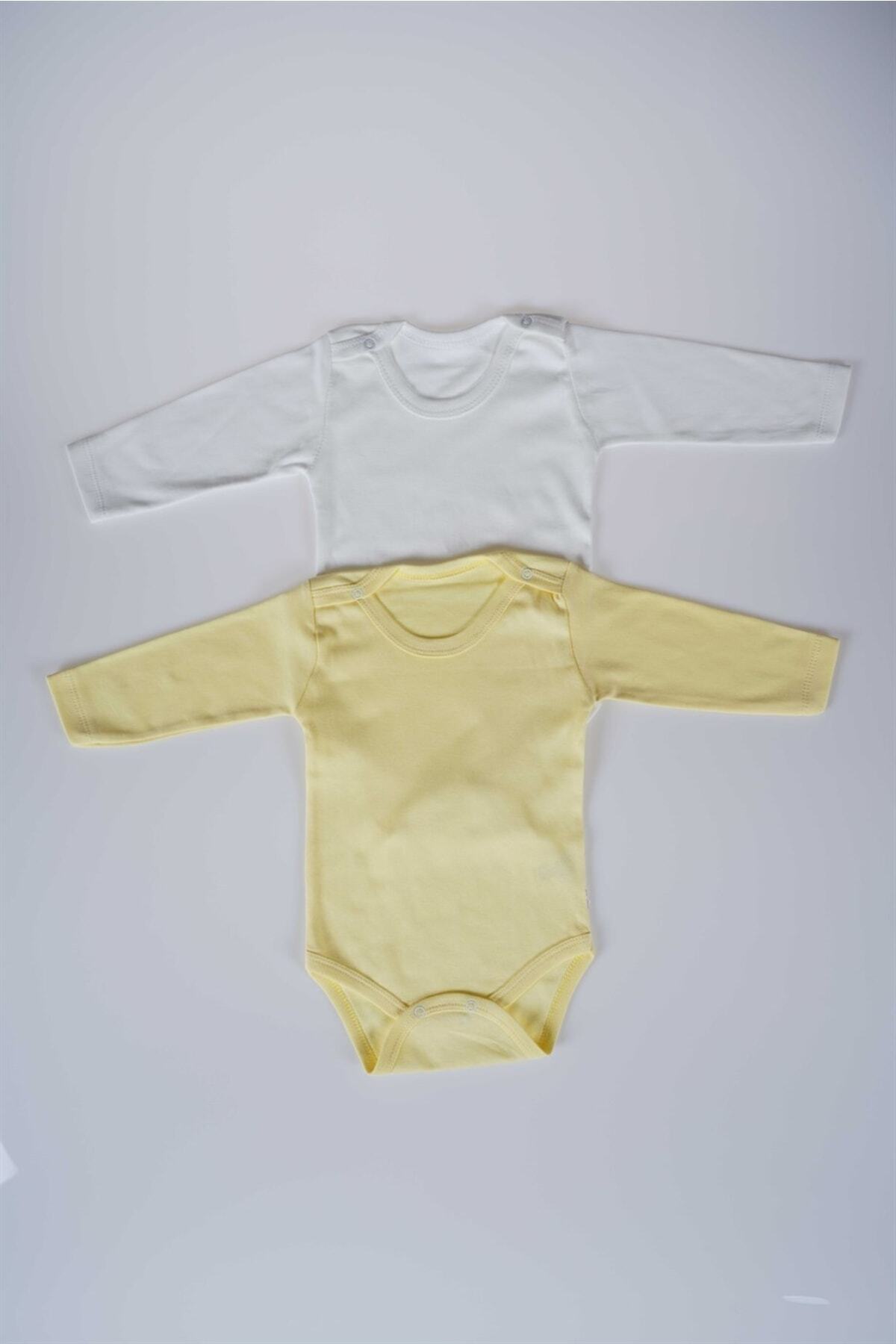 بادی نوزادی پسرانه – دخترانه زرد MİNİKO KİDS | MNKKDS-1553 اورجینال - تصویر 8