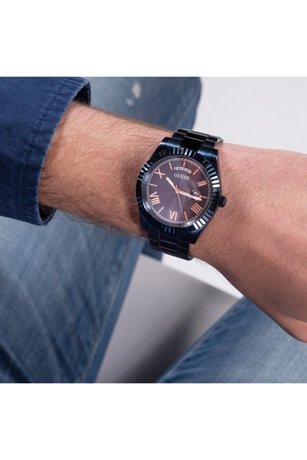 ساعت مردانه خاکستری گسGuess | GUGW0265G9 اورجینال - تصویر 5