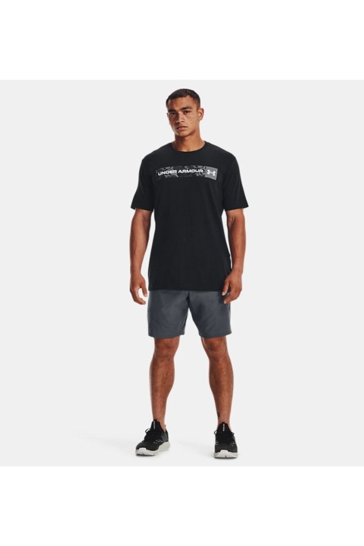 تی شرت مشکی مردانه آستین کوتاه سینه کامو UA 1376830 001 Under Armour