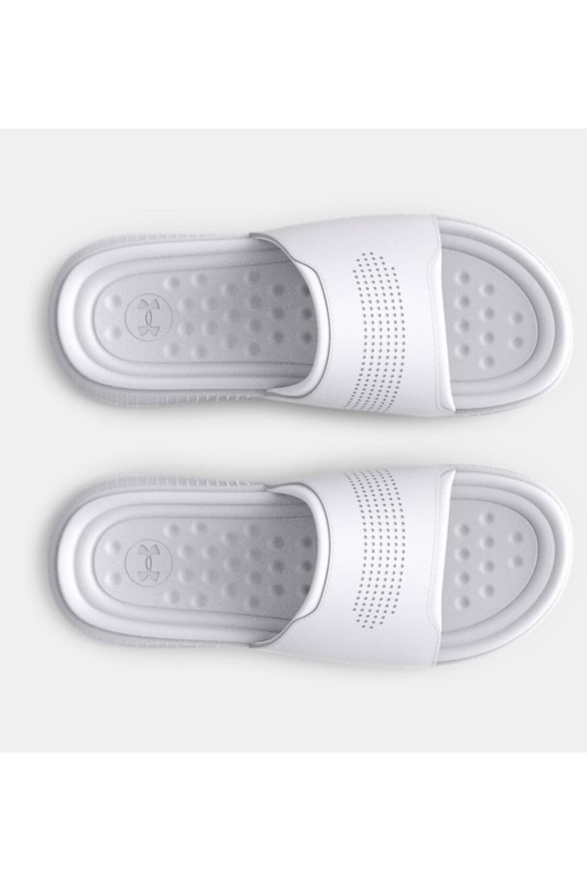 دمپایی سفید مردانه و زنانه ua ansa slippers 3025044 101 Under Armour