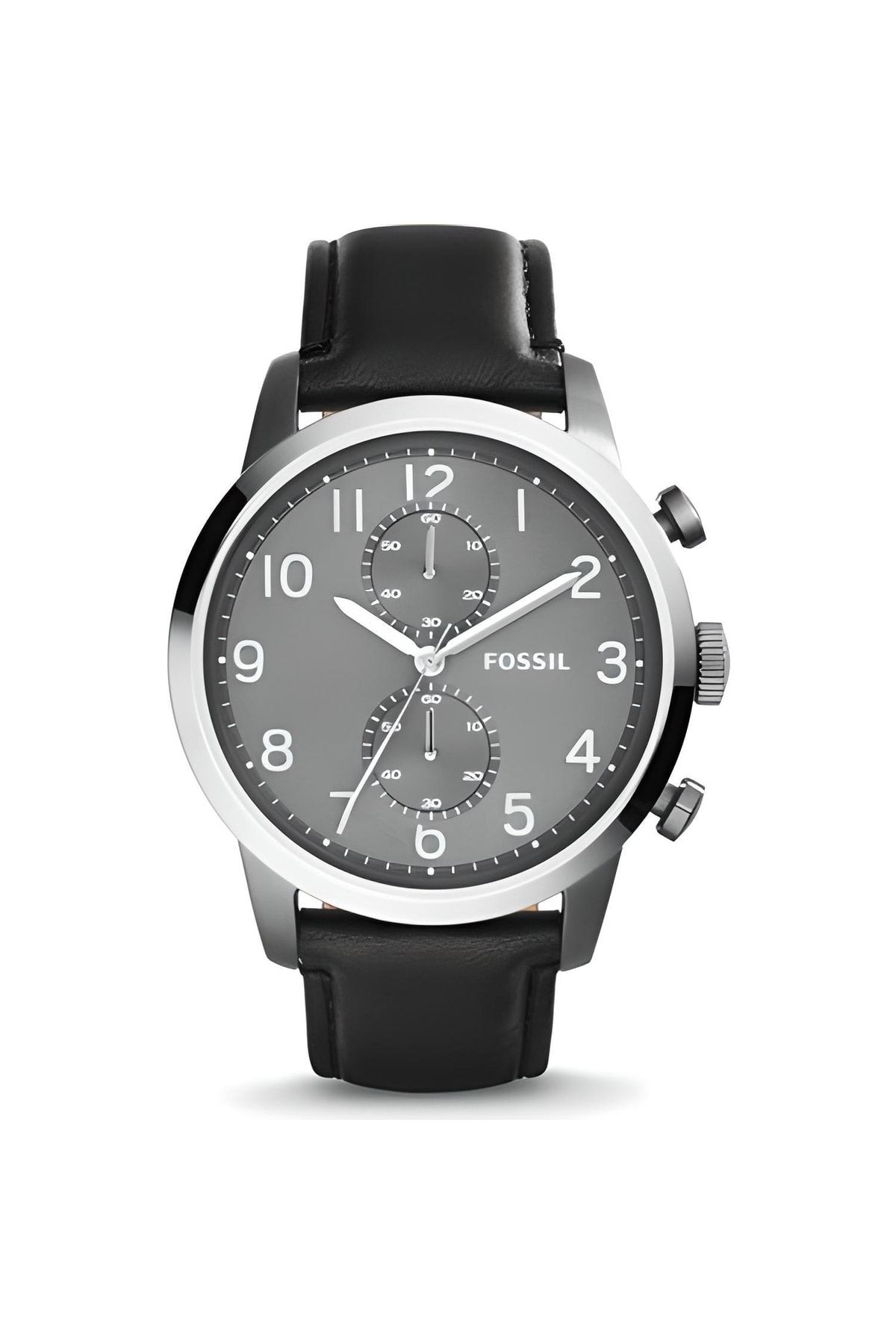 onlinekordon Fossil Watch Compatible 22mm Black Synthetic Leather