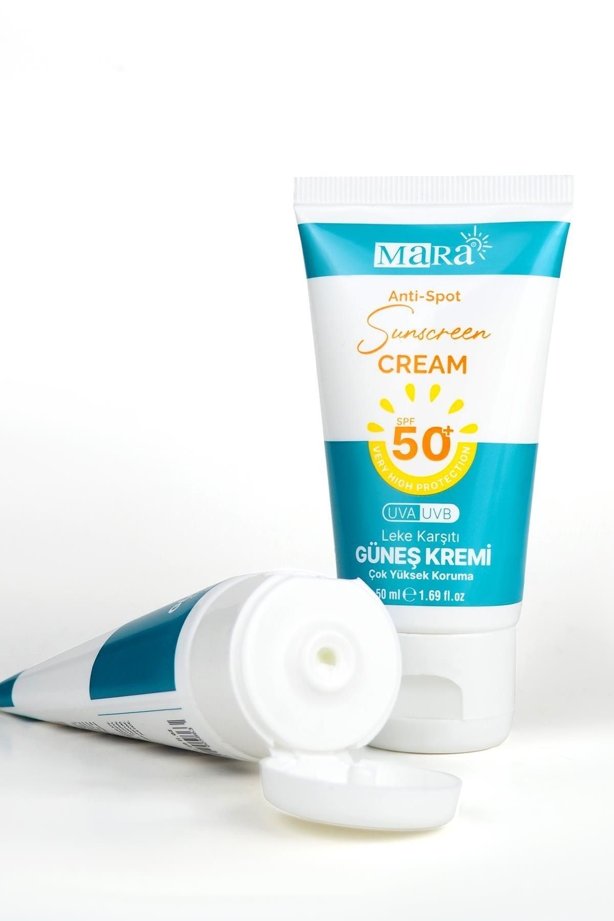 کرم ضدآفتاب صورت ضد لک SPF 50+ 50 میلی لیتر برای انواع پوست 3 عدد Mara