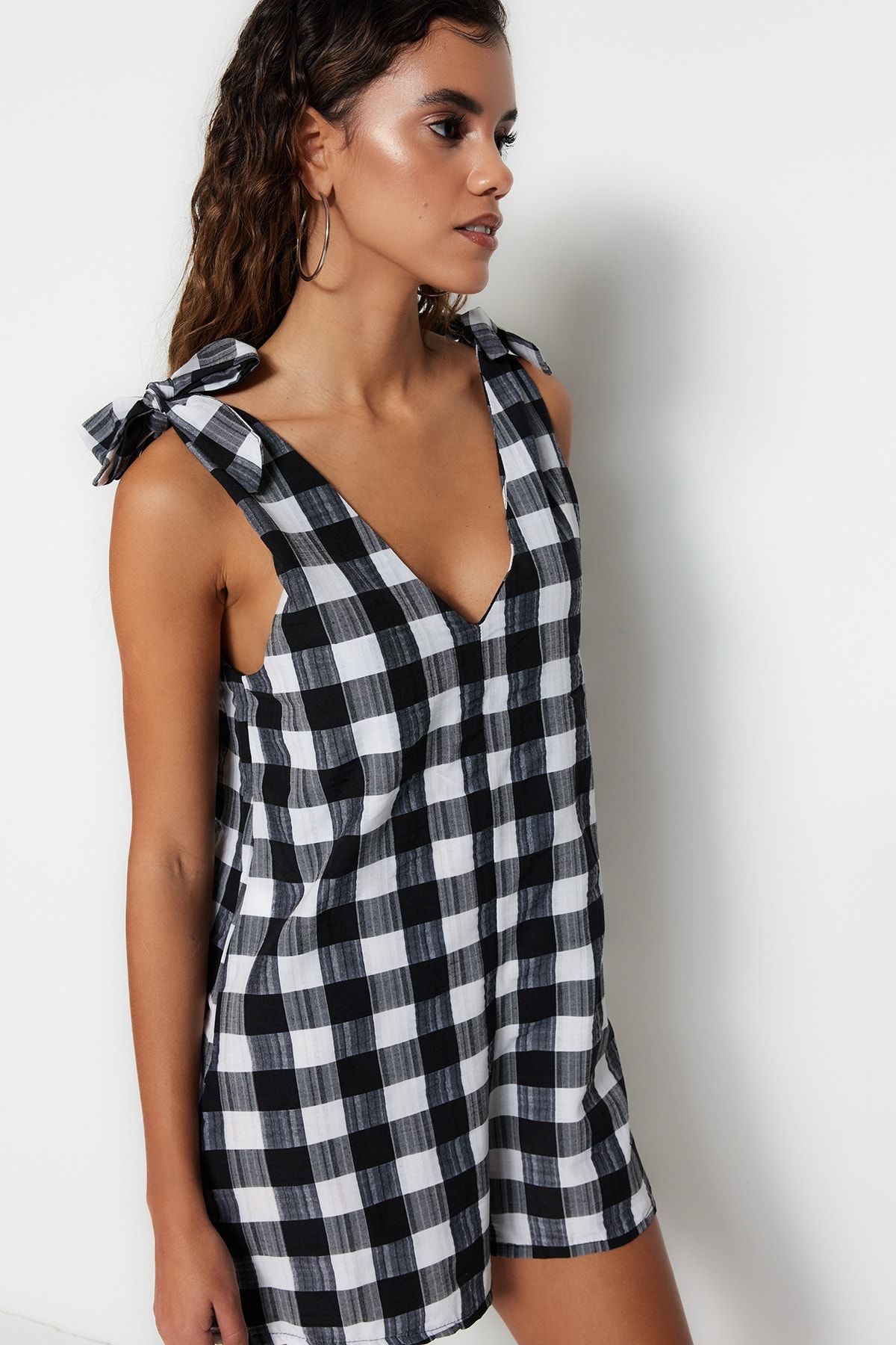 Anthropologie best sale gingham jumpsuit