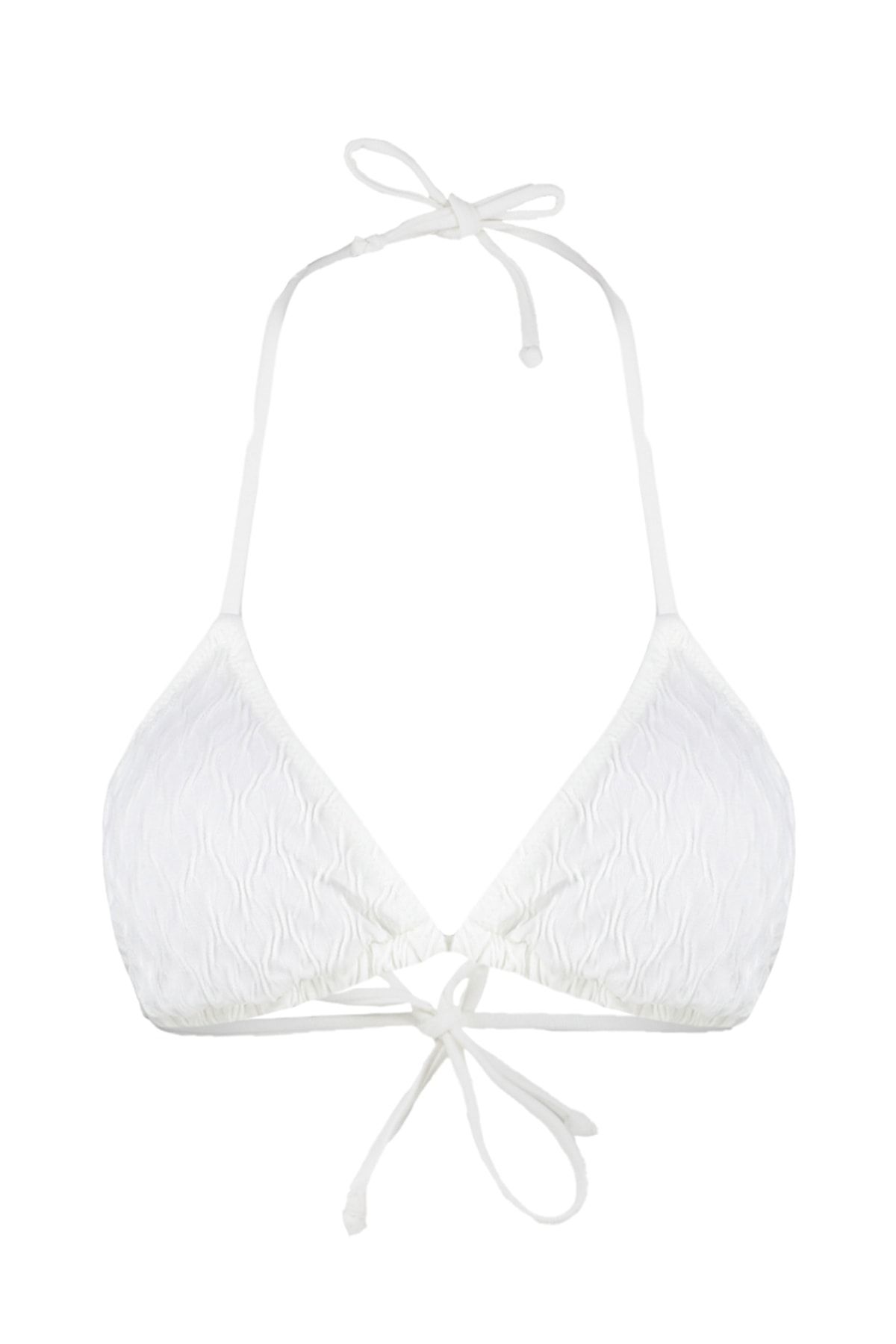 Trendyol Collection-Strukturiertes Dreieck-Bikinioberteil in Ecru - TBESS23BU00272 7