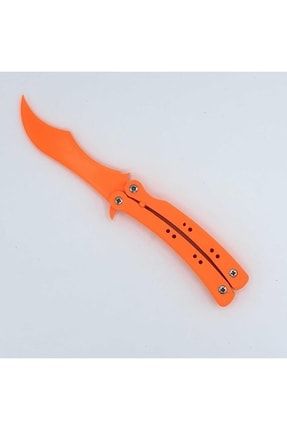 Cs Go Kelebek Bıçağı Vidalı Organik Plastik Turuncu Sap Turuncu Bıçak TYC00424334614