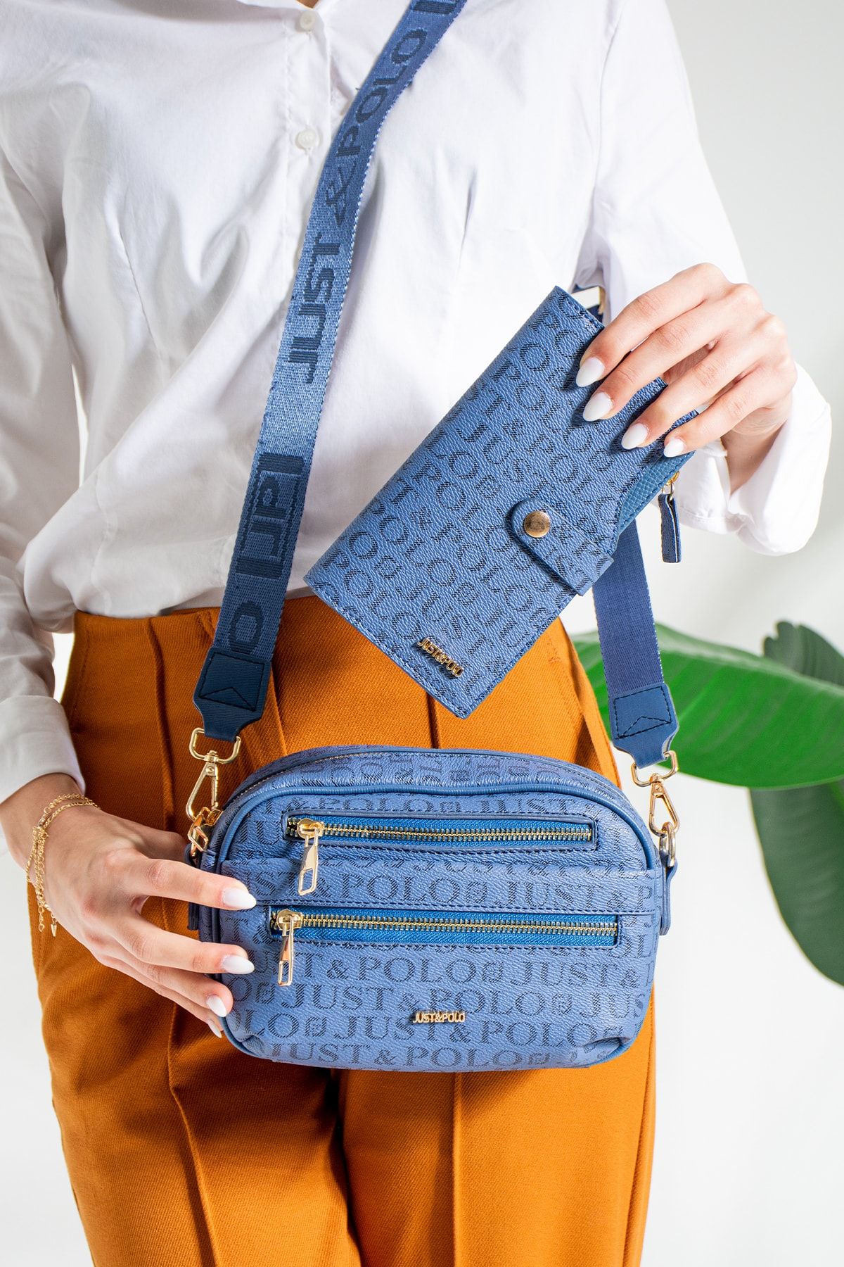 Coach studded denim camera bag cheap