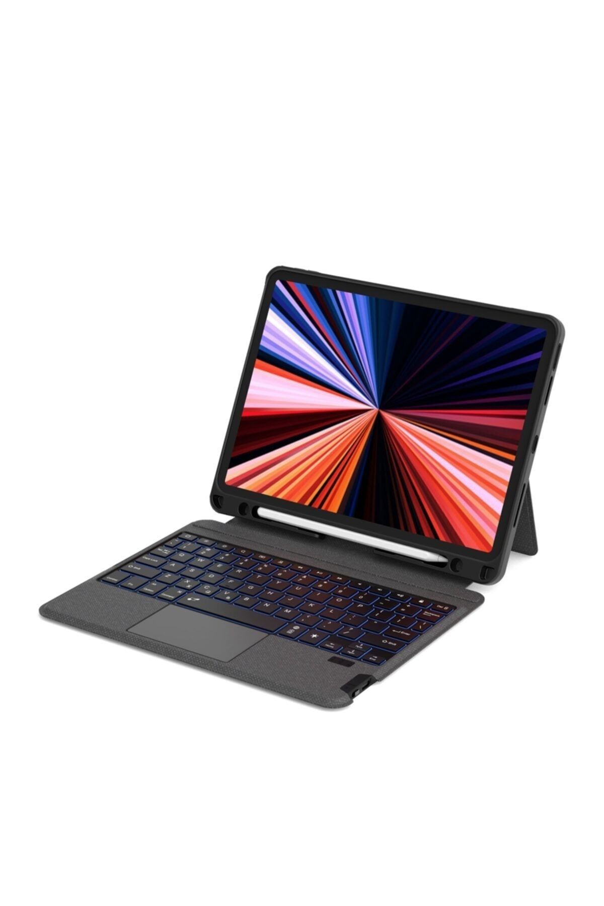 Fogy Ipad Pro 4.nesil 11" Inç (M2 ÇİPLİ) 2022 Uyumlu Klavyeli Mag Touchpad Standlı Kılıf Çizim Kalemi