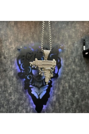 Medusa Jewelry Uzi Taşlı Kolye Pendant Zincir
