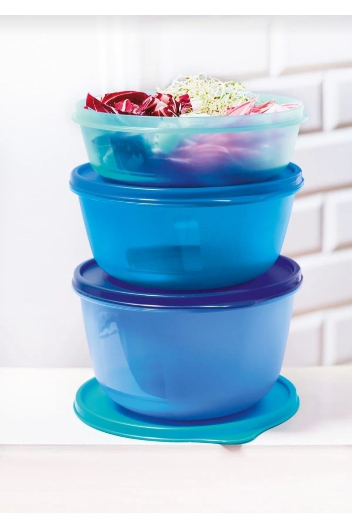 Tupperware-3-Piece Storage and Service Containers 1 Lt - 1.5 Lt, 2 Lt 4