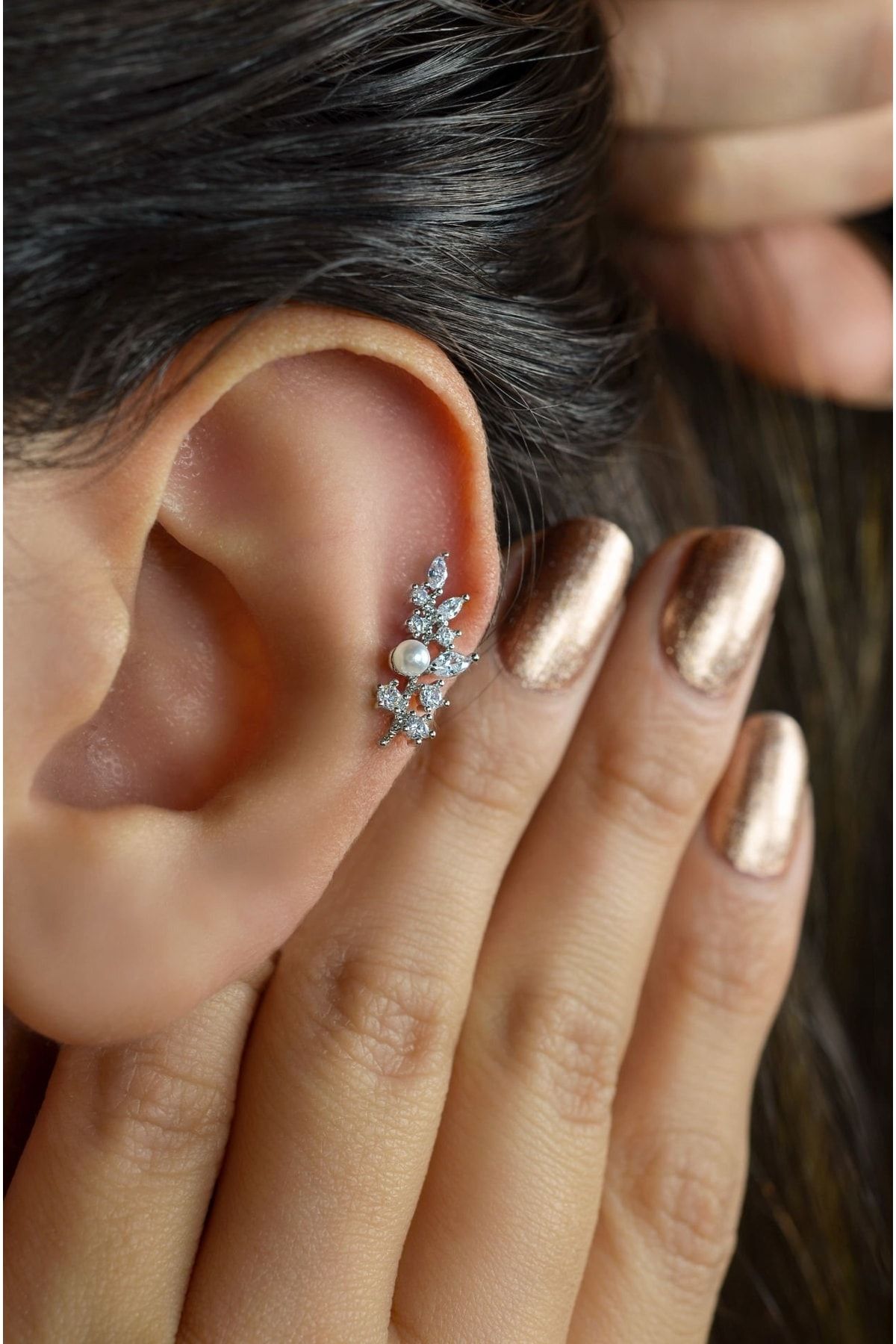 Leaf cartilage earring best sale