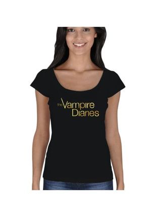 The Vampire Diaries Kadın Tişört Kadın Açık Yaka TD978