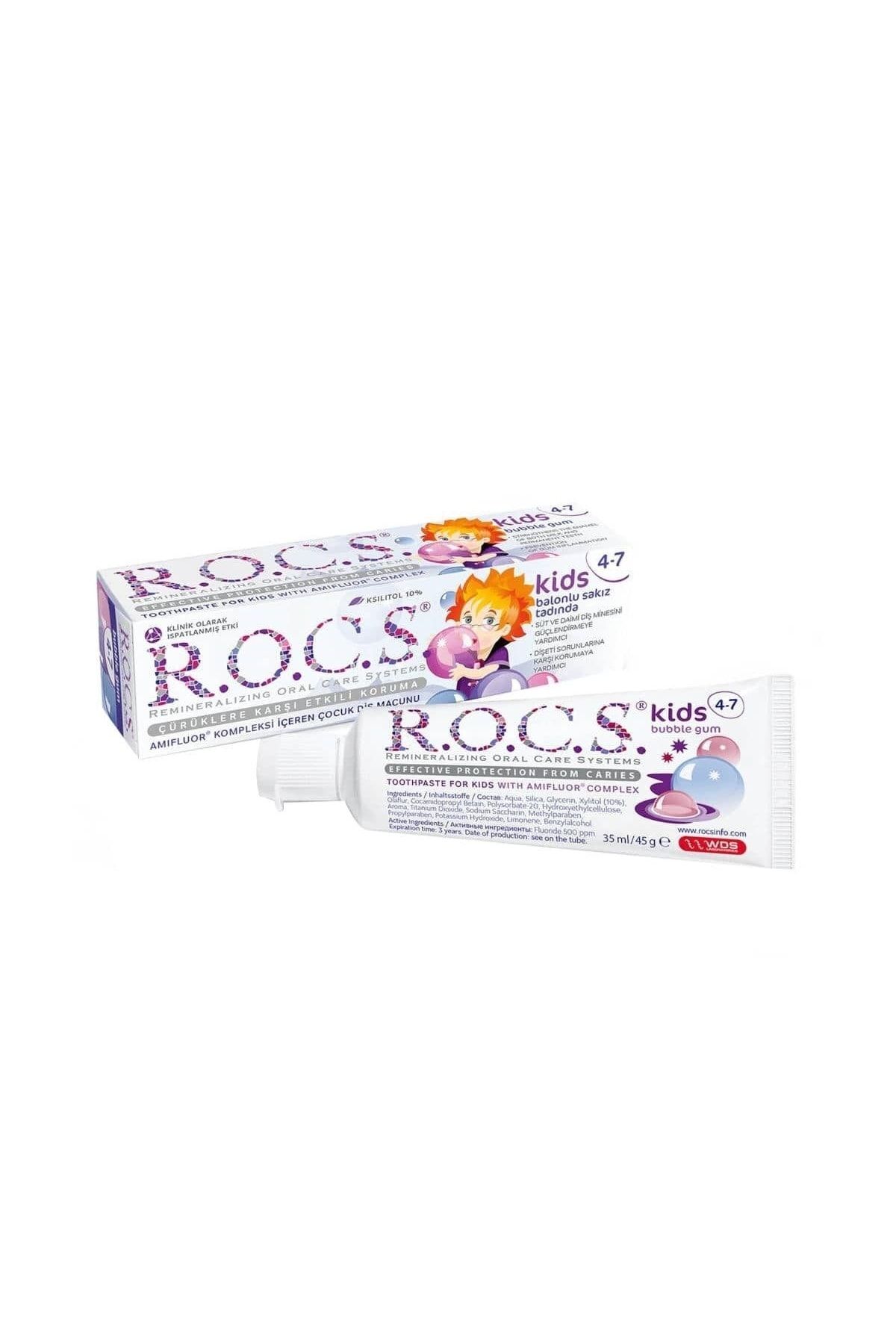 R.O.C.S. Kids Diş Macunu 35ml 4-7 Yaş Sakız