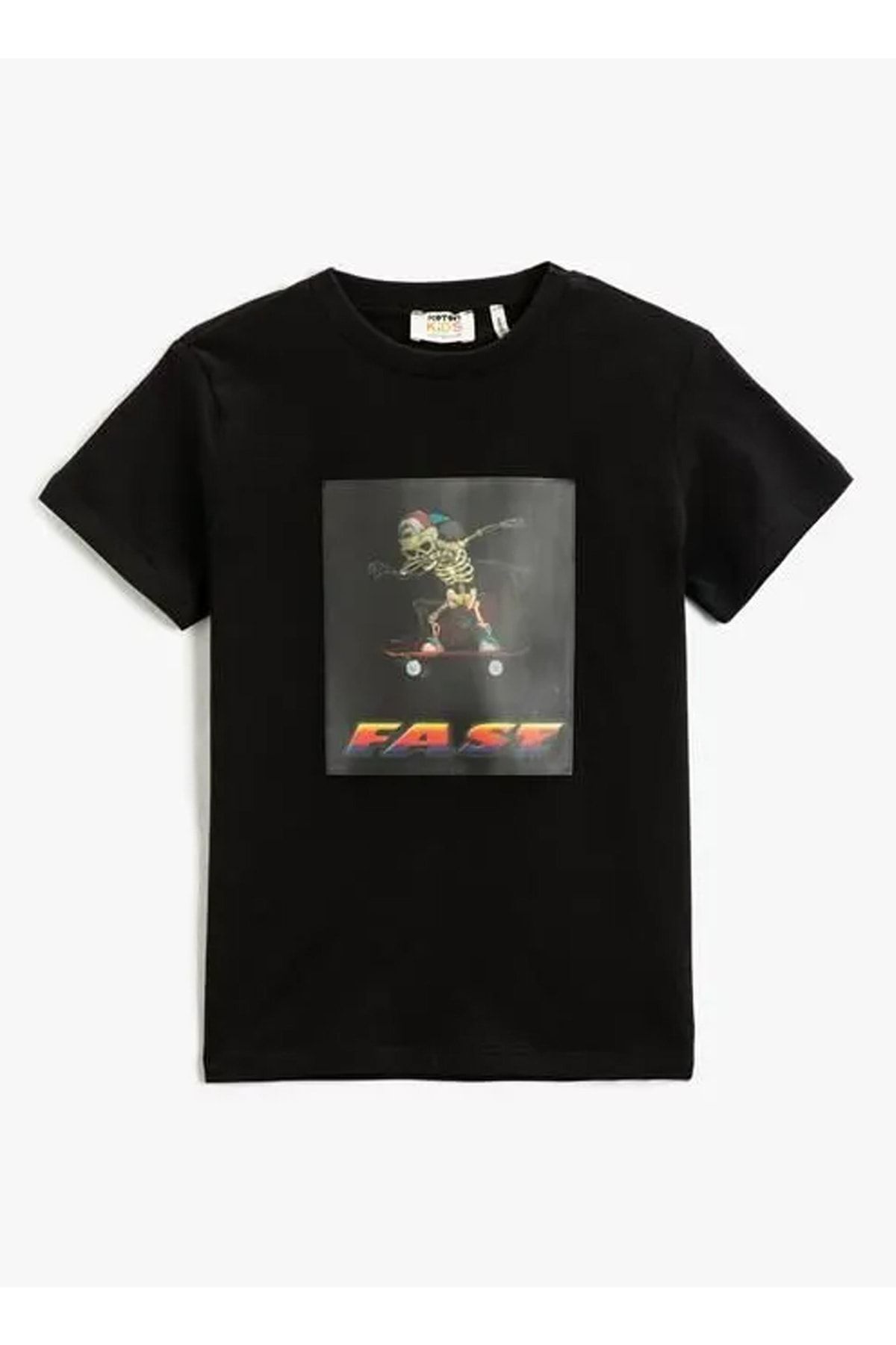 Koton T-Shirt Schwarz Regular Fit