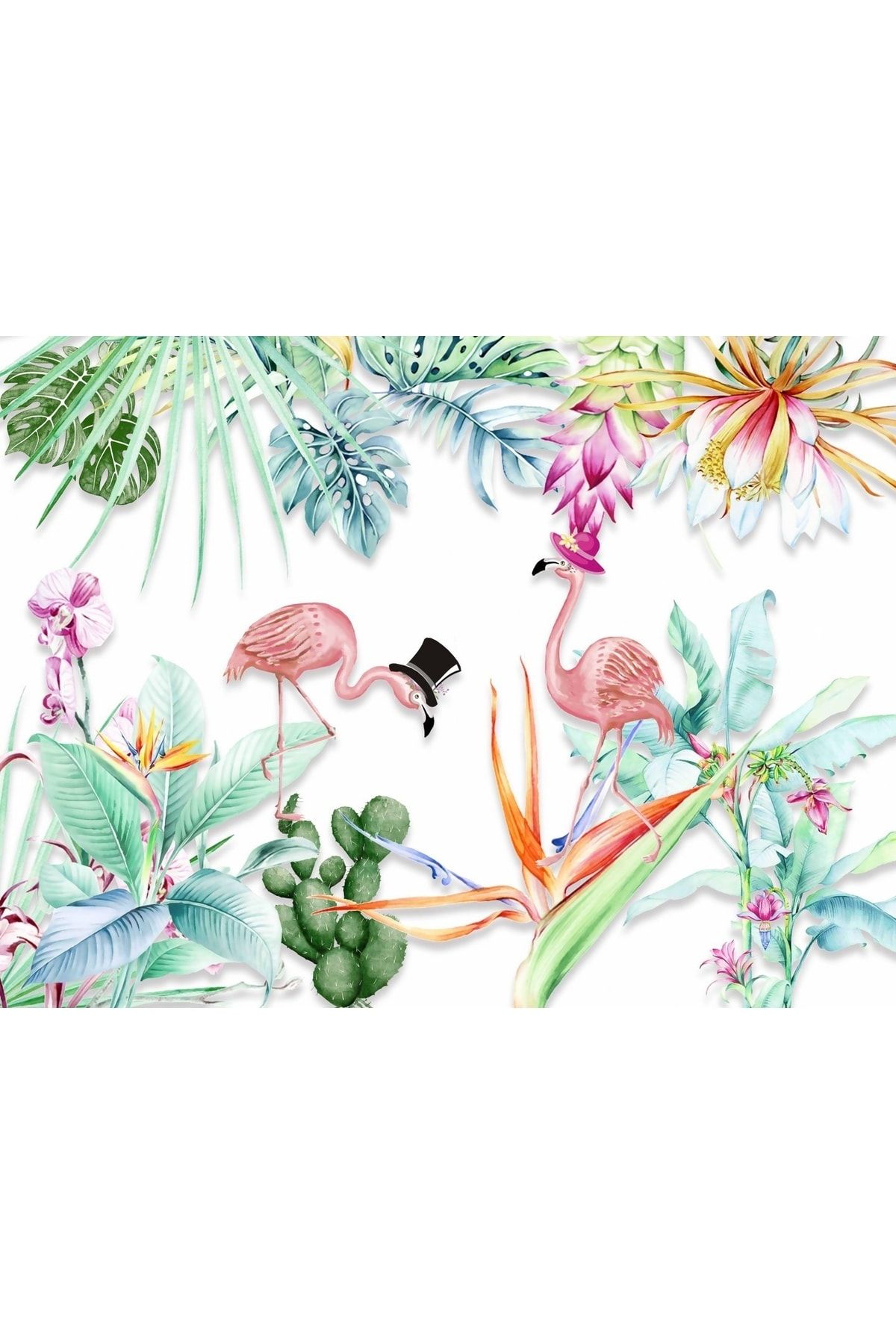 ARSLAN DEKOR-Cute Flamingos Pattern Wallpaper 4