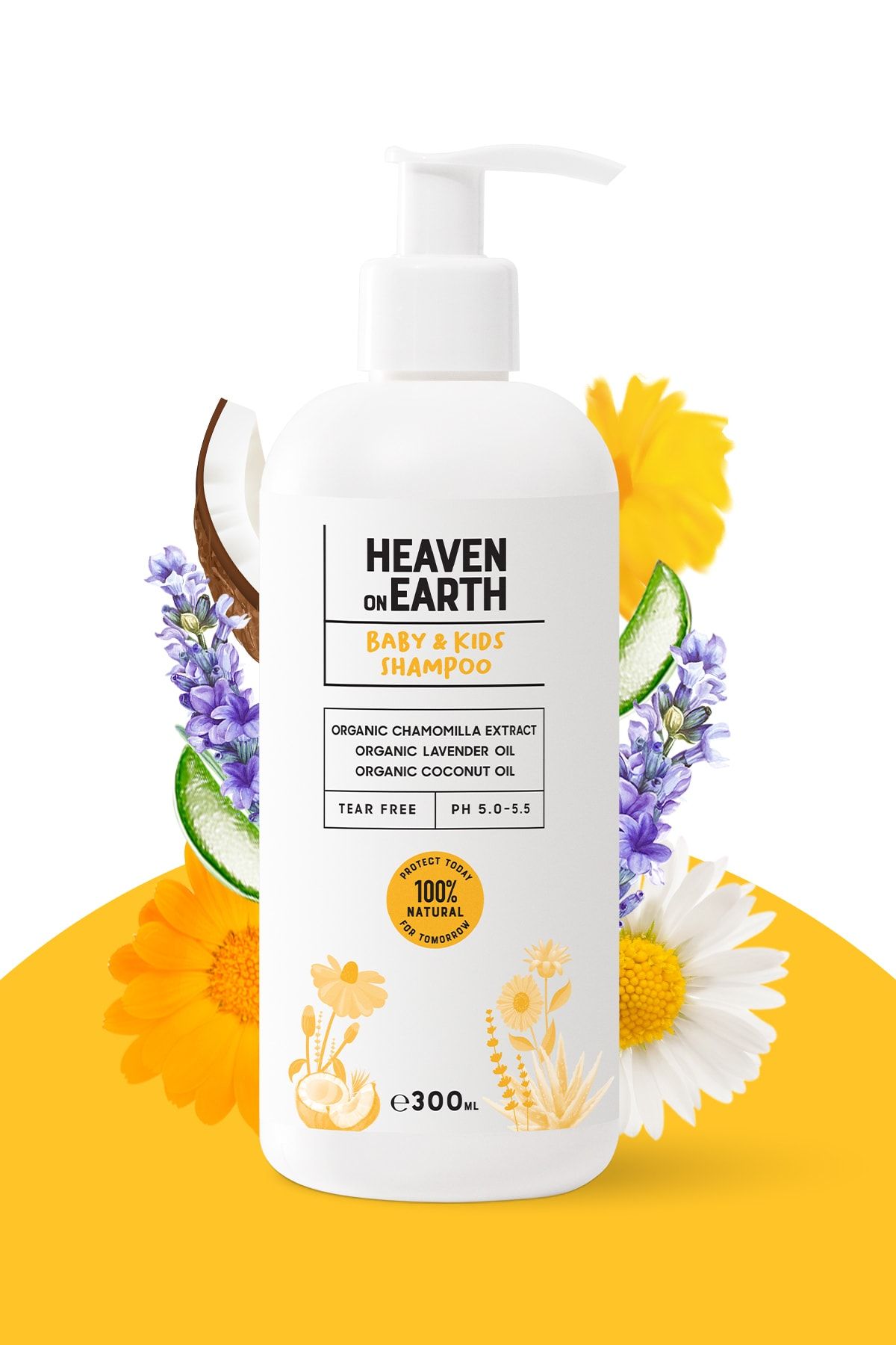 Heaven on Earth Şampuan &amp; Bebek Çocuk Şampuanı %100 Doğal Organik Vegan Hem Bana Hem Bebeğime Seti ZN11675