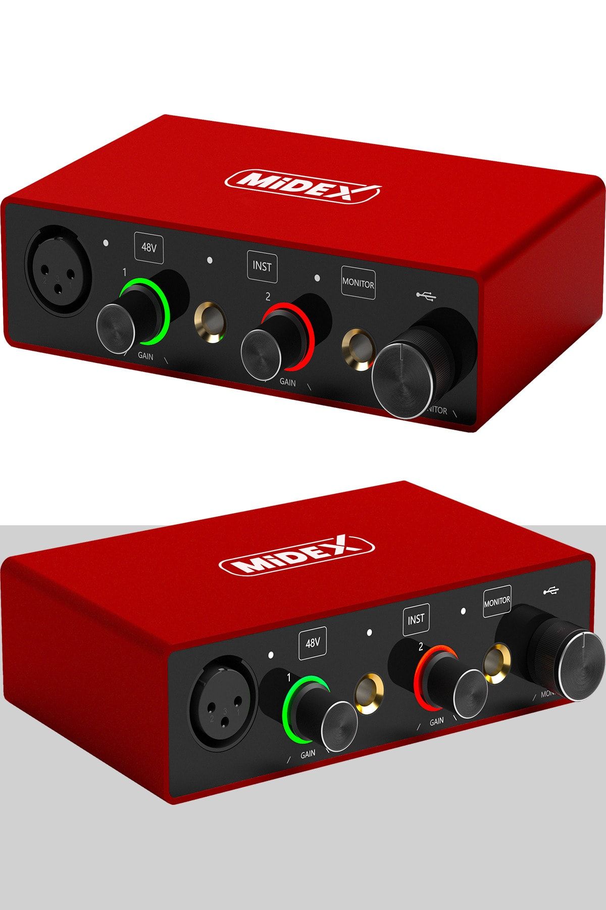 Midex-بطاقة صوت استوديو عالية الجودة من Glx-600 Pro، 2 مدخل، 2 مخرج 4
