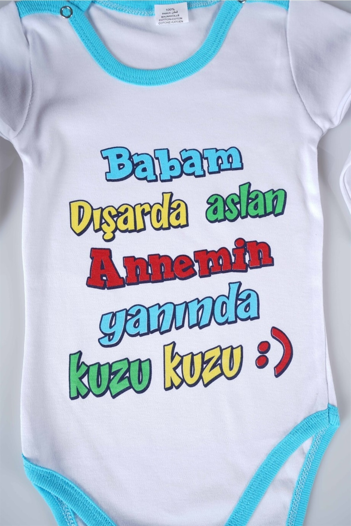 بادی نوزادی پسرانه – دخترانه فیروزه MİNİKO KİDS | MNKKDS-1581 اورجینال - تصویر 8