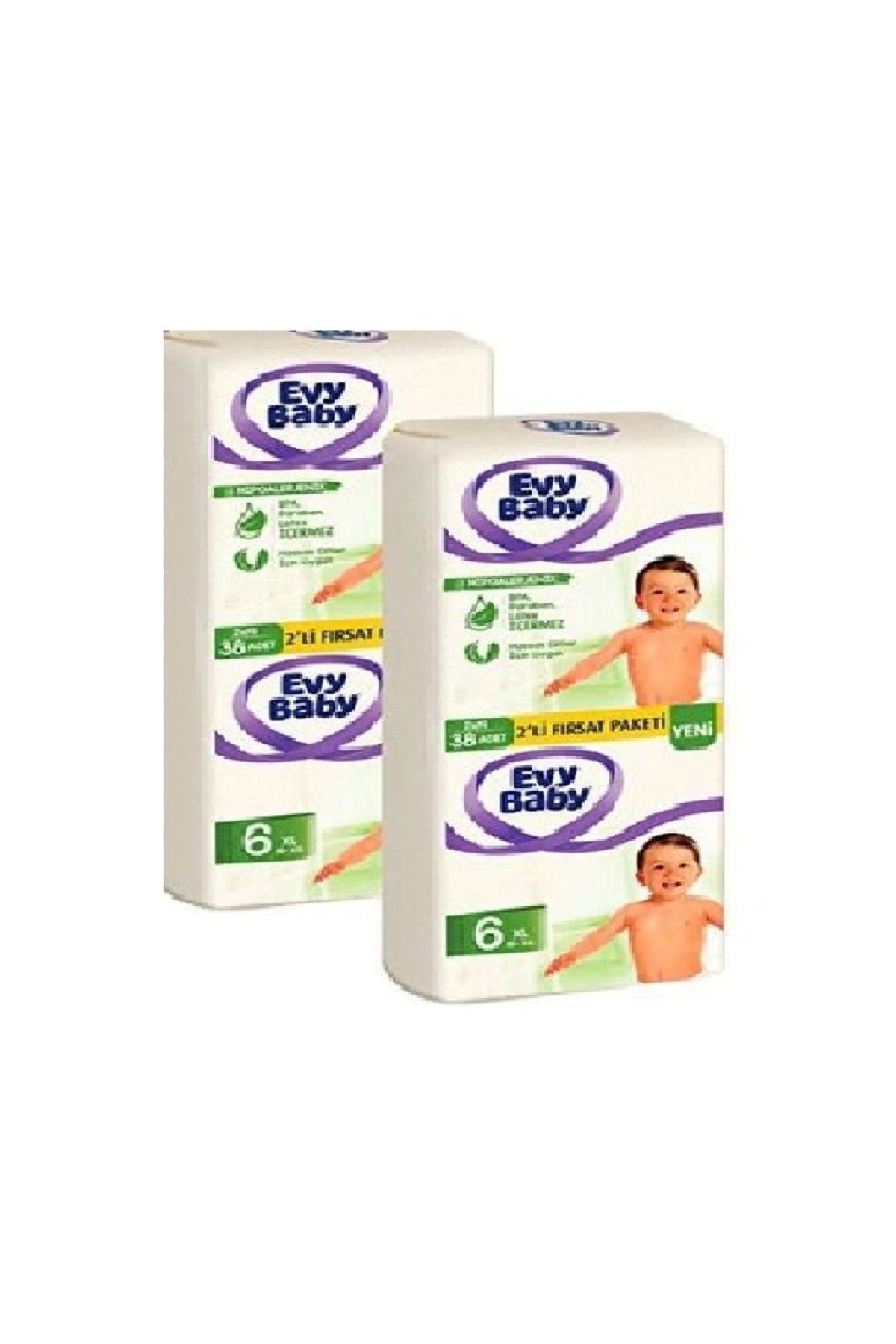 Evy Baby-Baby Diapers Size 6 Extra Large 15+kg 76 Pieces 1