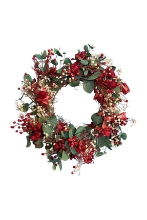 ART PINE Kapı Süsü Çelenk , Şoklanmış Okaliptüs , Canlı Yapraklar , Düğün Par...