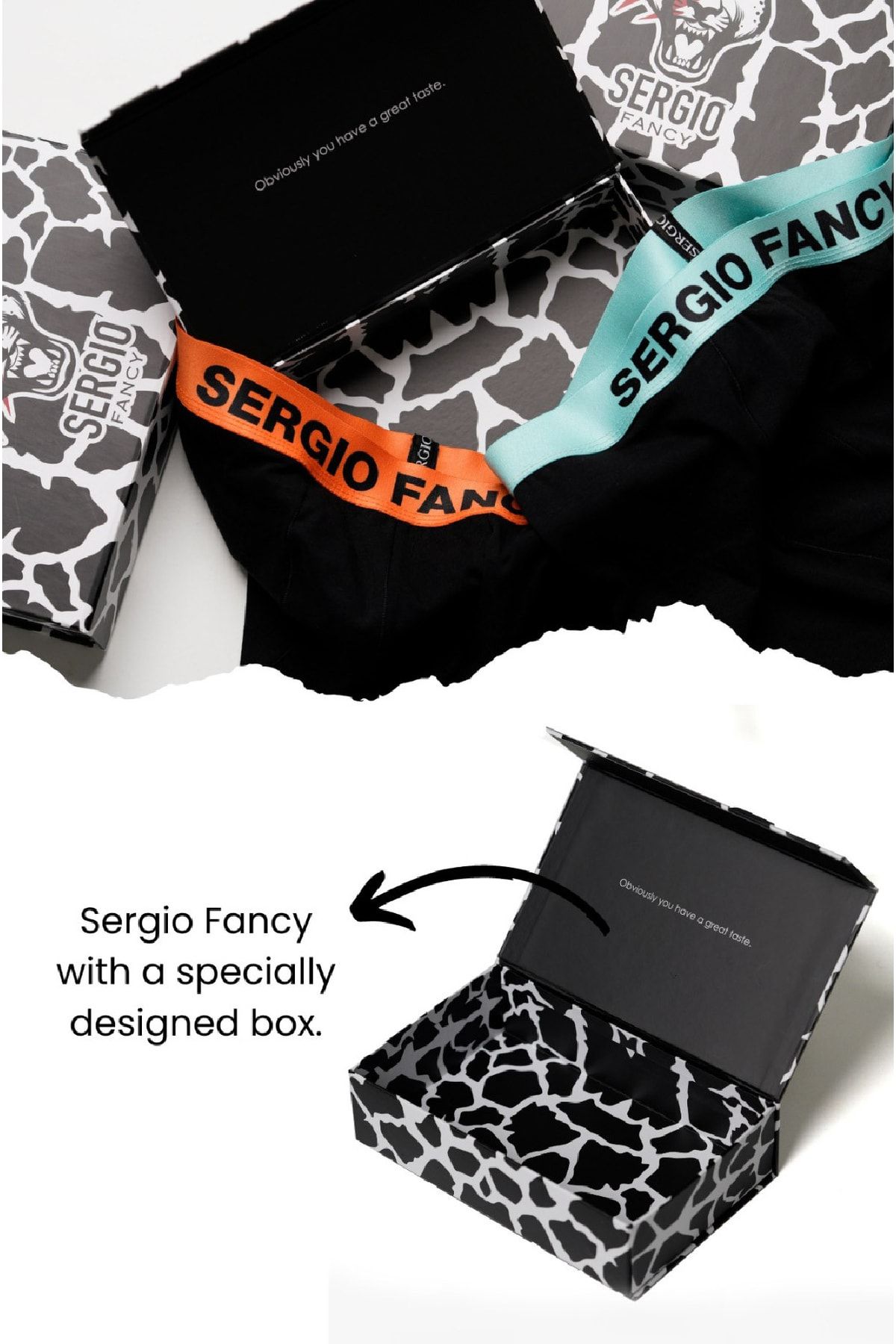 SERGIO FANCY 3'lü Erkek Boxer, Pamuklu, Premium Kutu 3 Farklı Lastik Rengi GU9948