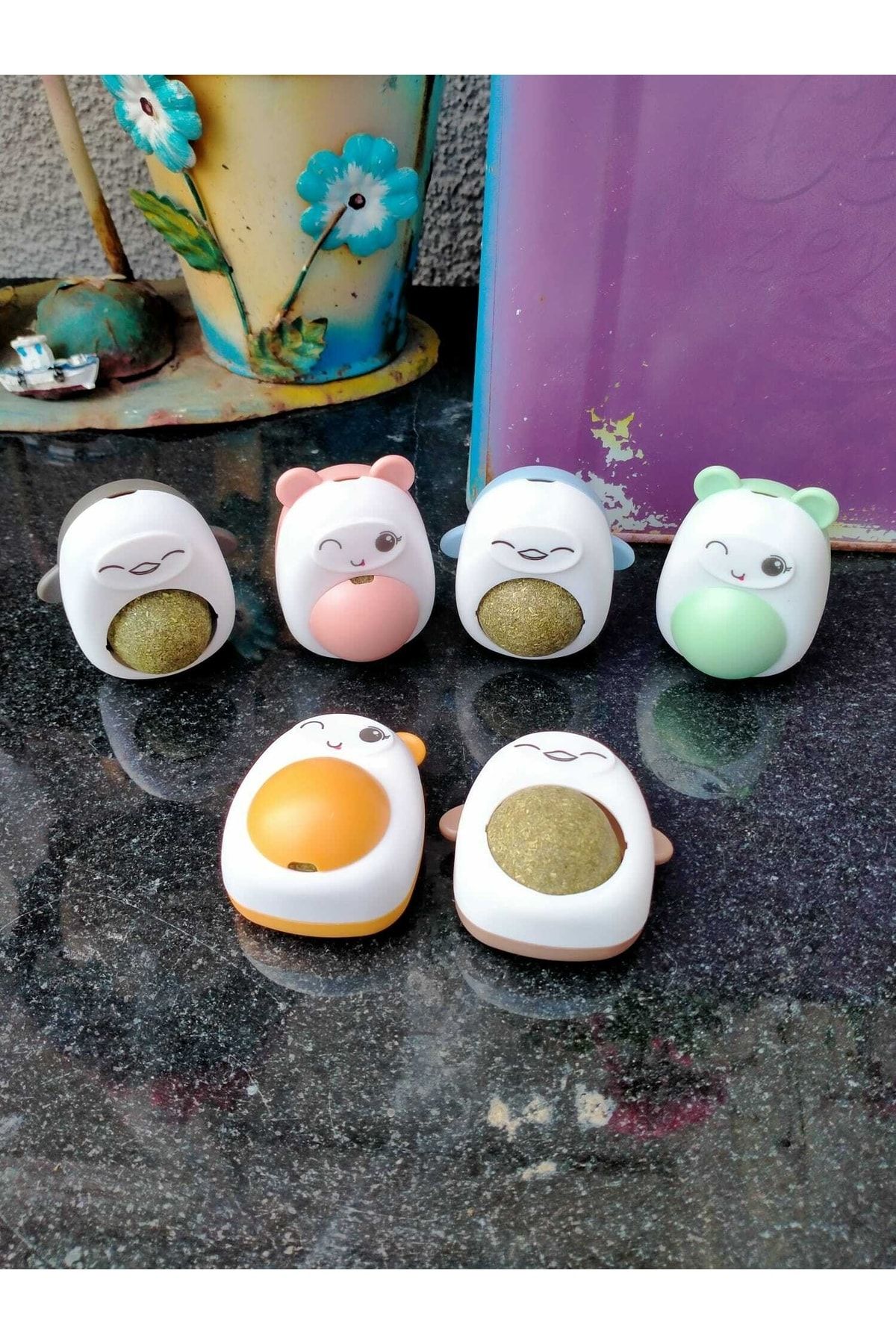 Dalian Home-Cat Toy Catnip Cat Licking Toy Appetite Enhancer Kitten Chew Ball 4