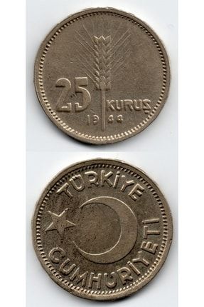 25 Kuruş (1944) Çil Eski Madeni Para BK194425KRS