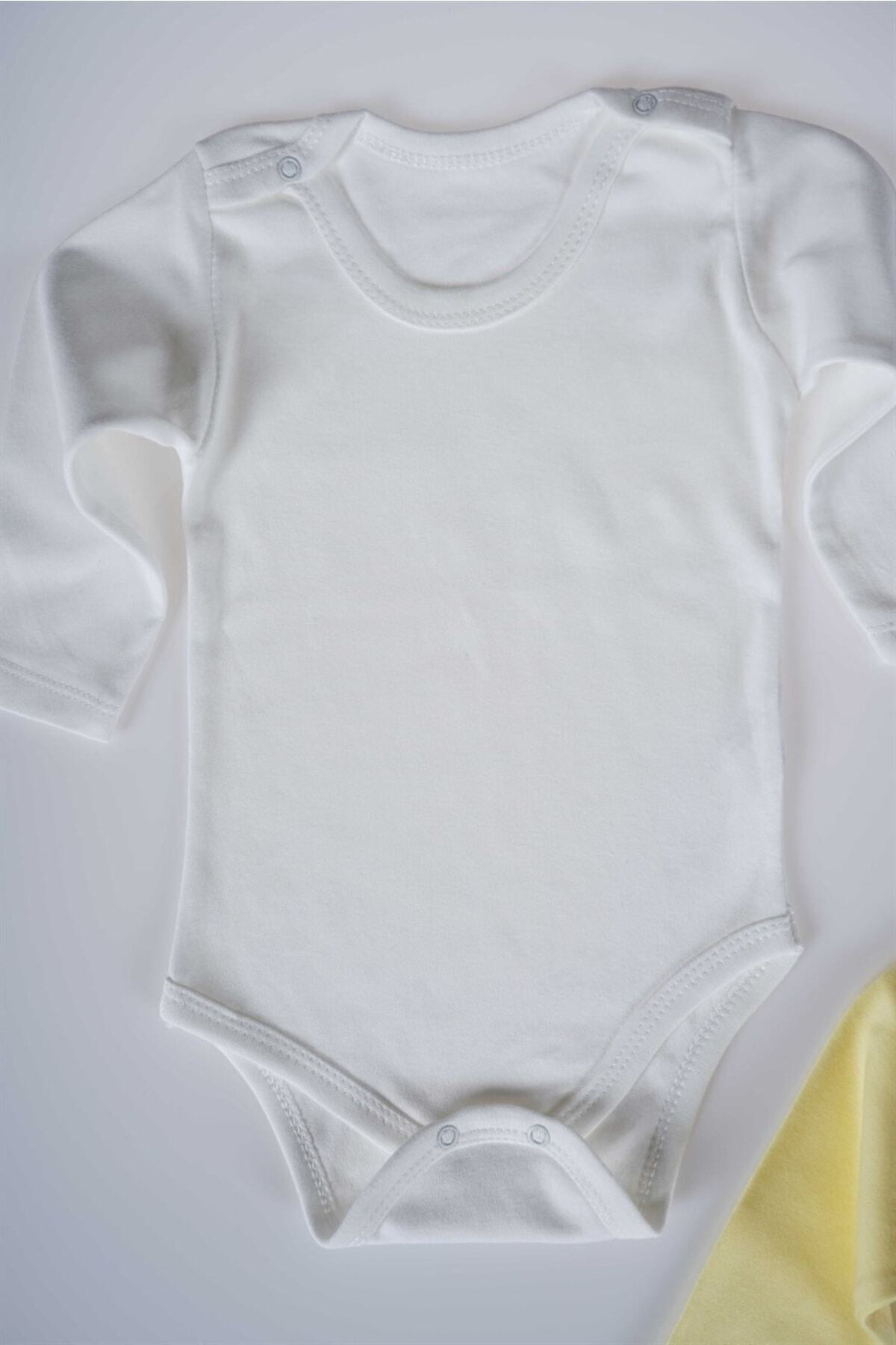 بادی نوزادی پسرانه – دخترانه زرد MİNİKO KİDS | MNKKDS-1553 اورجینال - تصویر 7