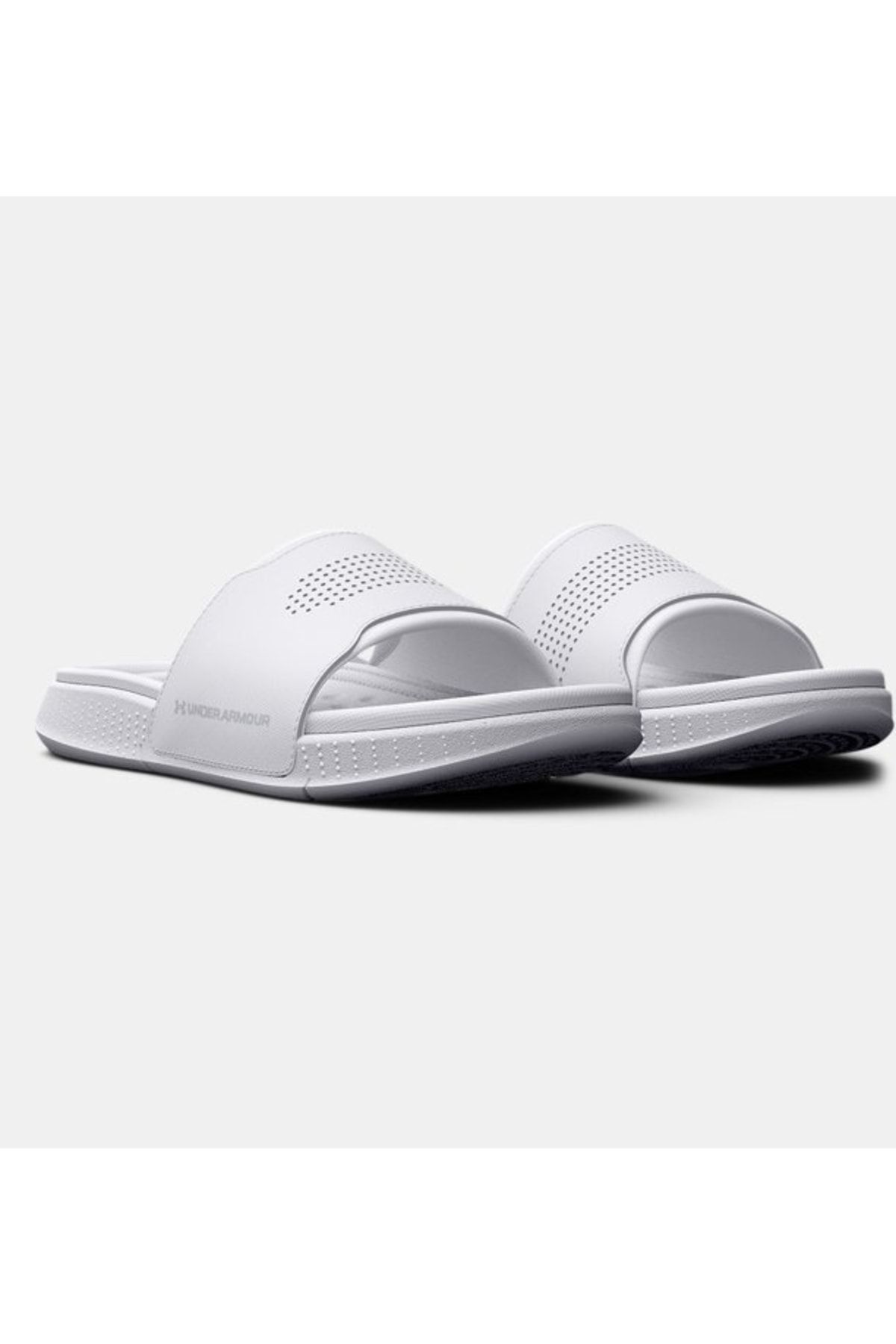 دمپایی سفید مردانه و زنانه ua ansa slippers 3025044 101 Under Armour