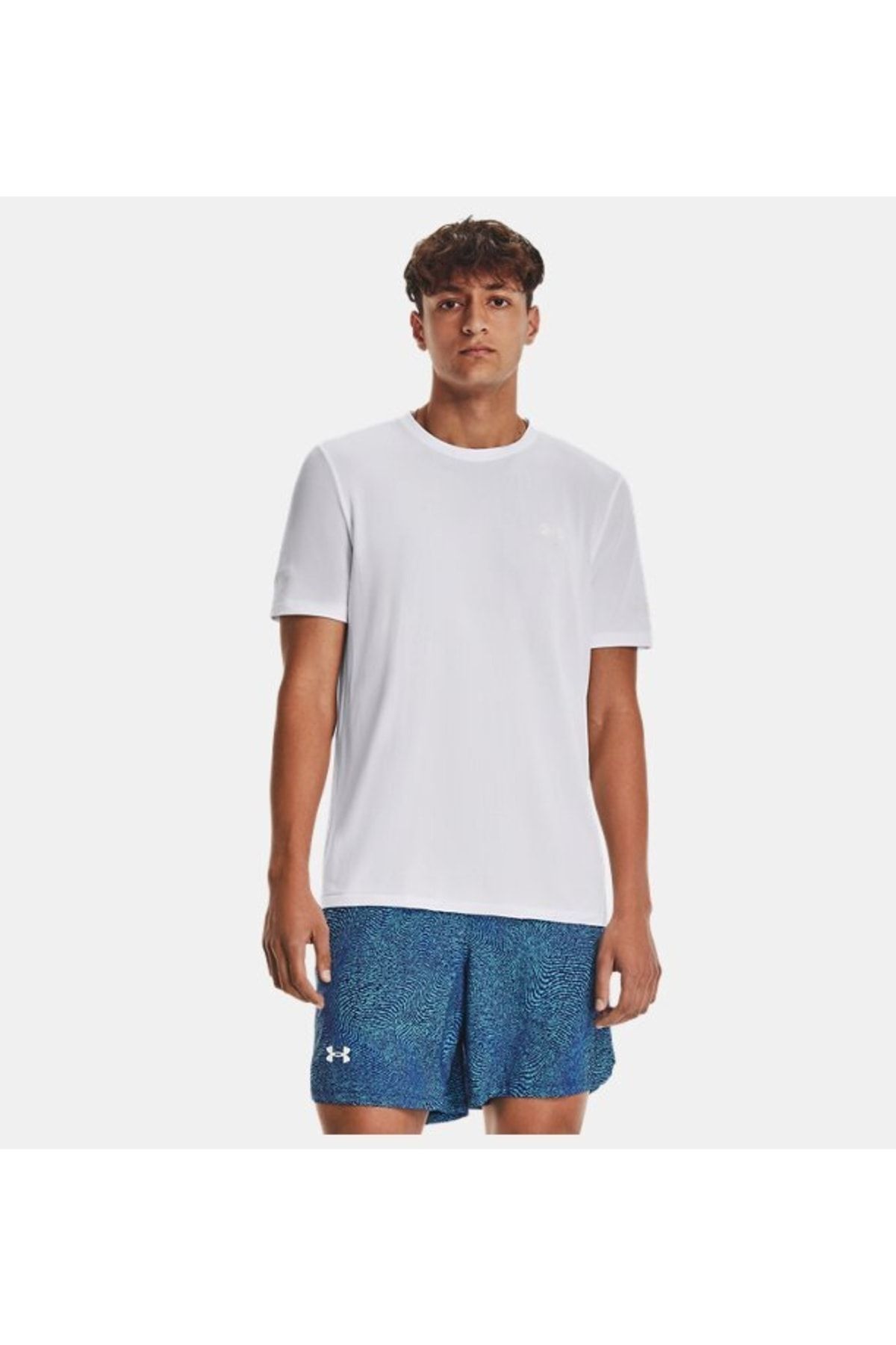 تی شرت سفید مردانه آستین کوتاه و یکپارچه 1375692 100 Under Armour