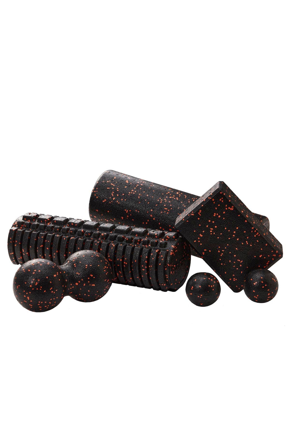 Tam Pilates Seti 1 Tırtıklı Ve Düz Foamroller, 1 Fıstıktop 2 Ad Masajtop 1yogablok