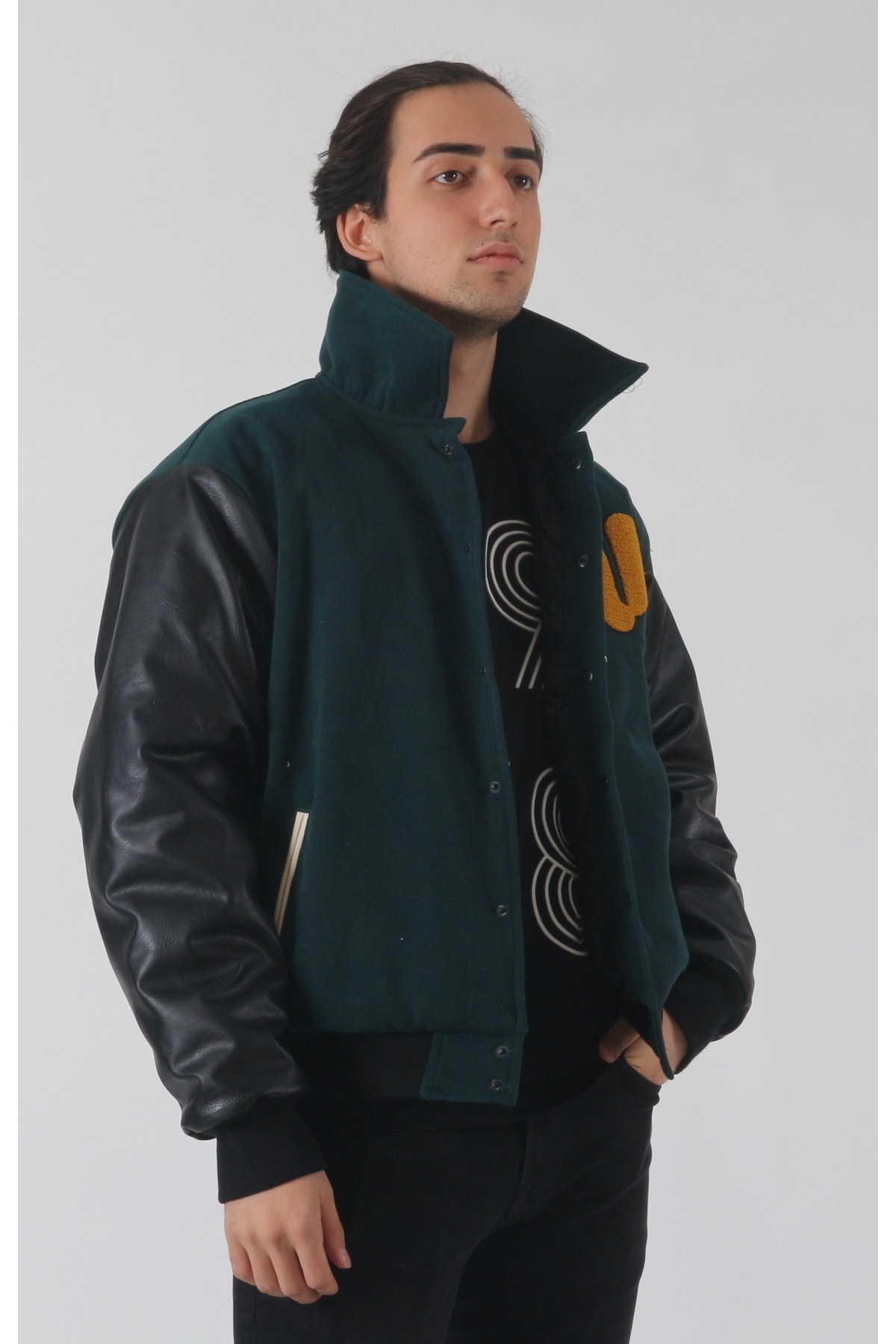 کت جیر مردانه یونیسکس الیافی در داخل rood