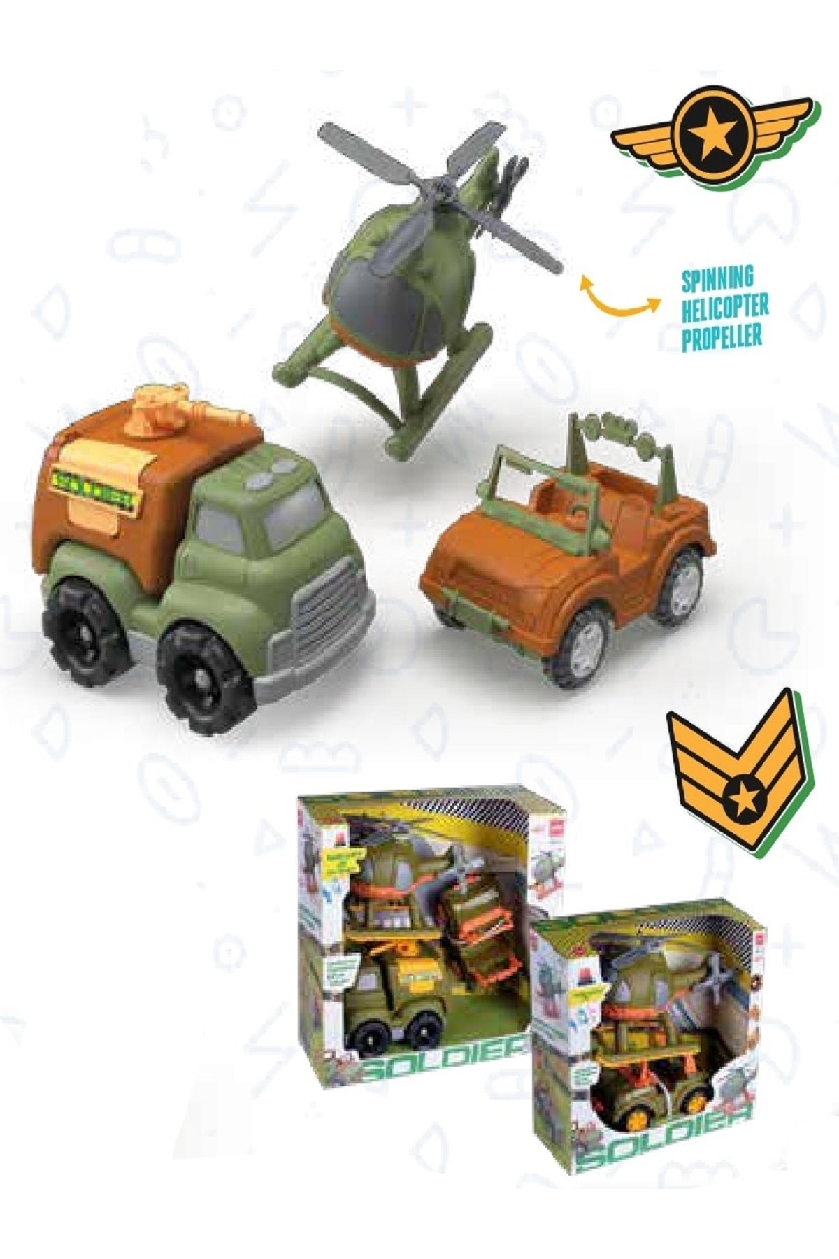 Soldier Helicopter Jeep Water Vehicle