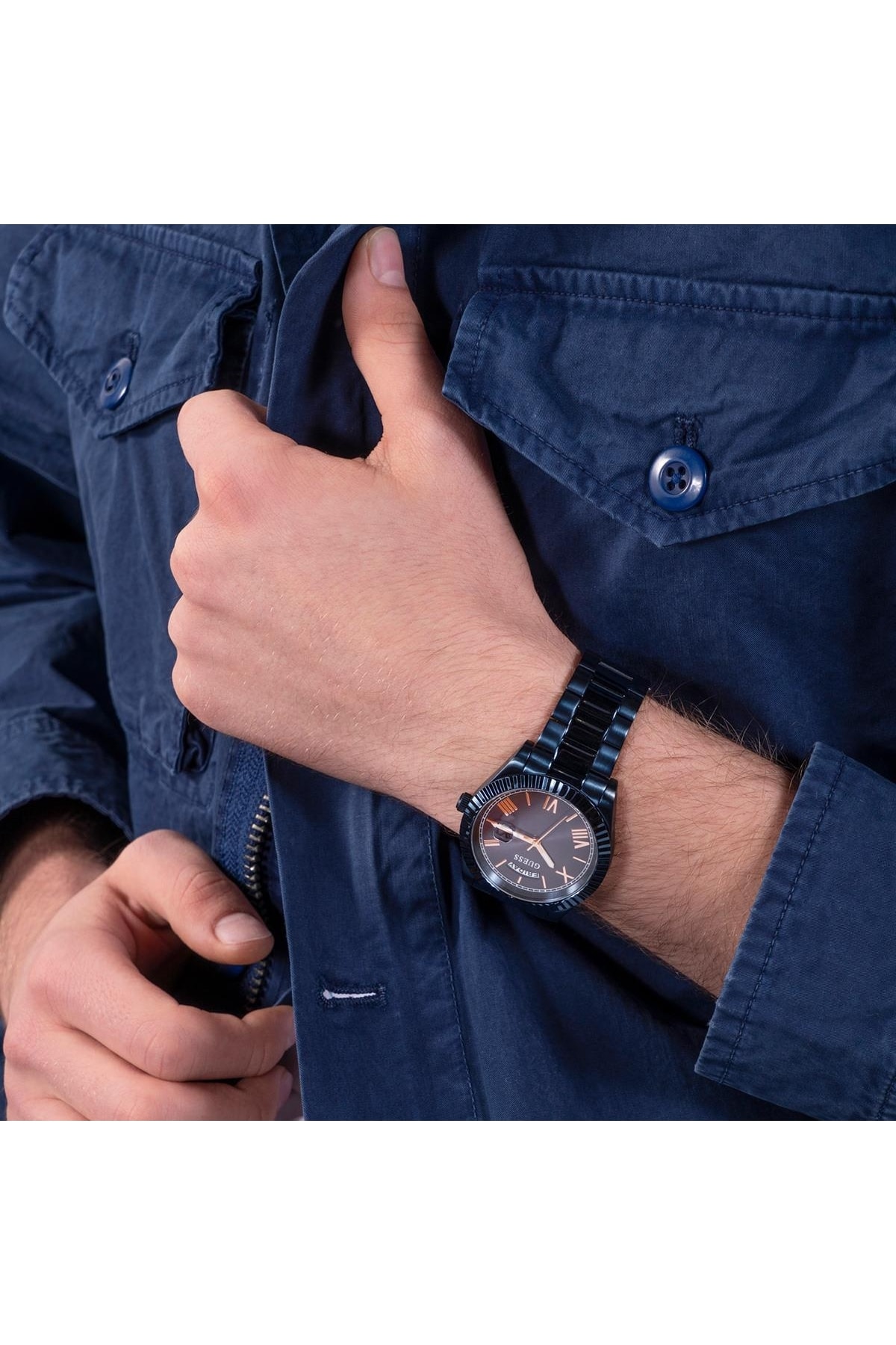 ساعت مردانه خاکستری گسGuess | GUGW0265G9 اورجینال - تصویر 4