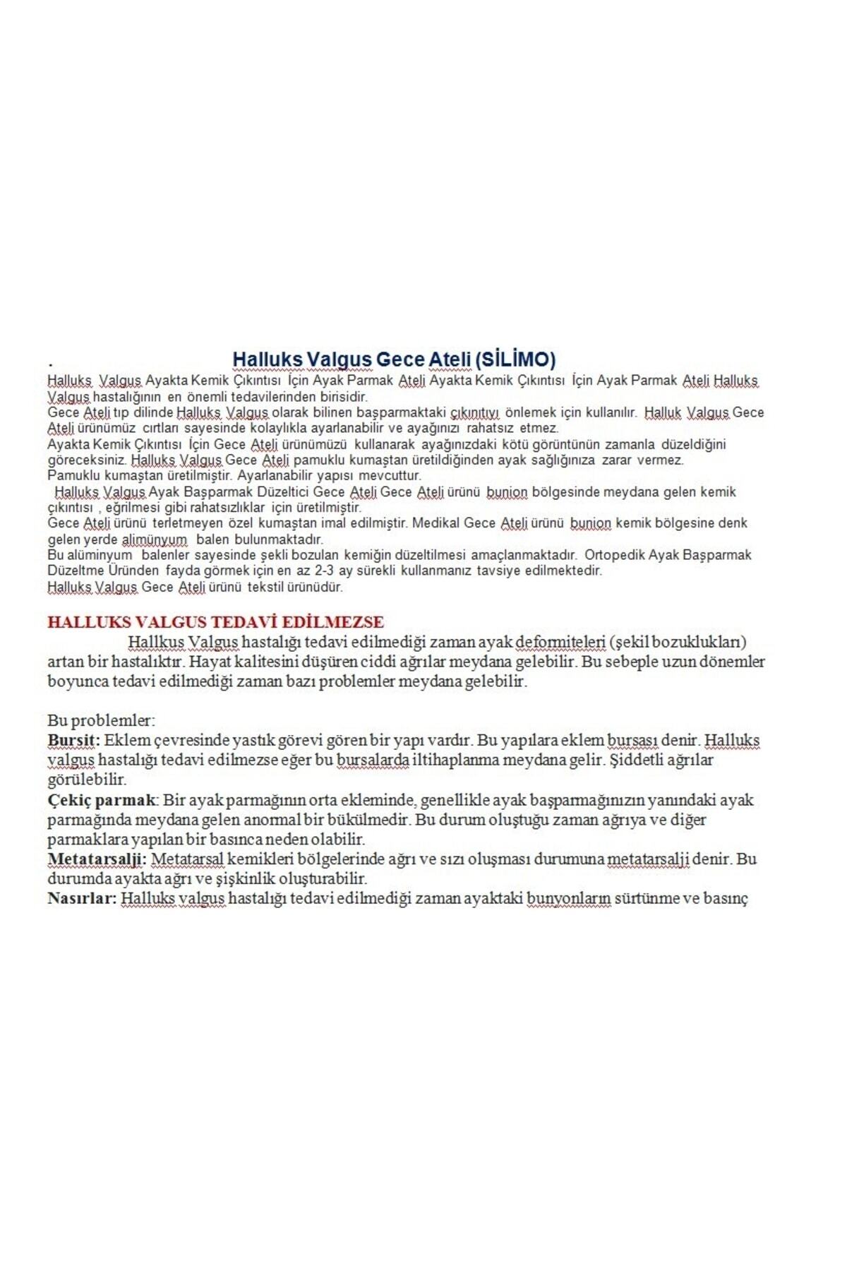 Halluks Valgus Gece Ateli Mavi 2 Adet Silikon Bunyon Seti 2 Adet 6