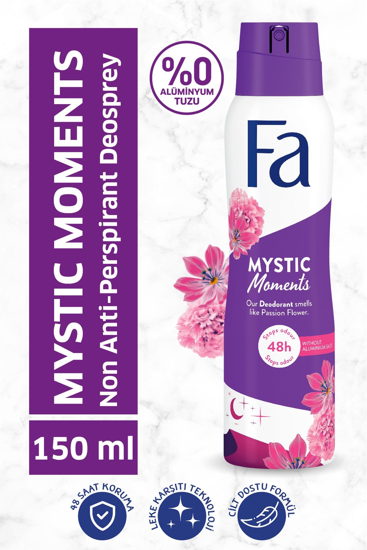 3 CANS - Fa - MYSTIC MOMENTS - 48HR Deodorant - 150mL Ea. - Made in Germany  