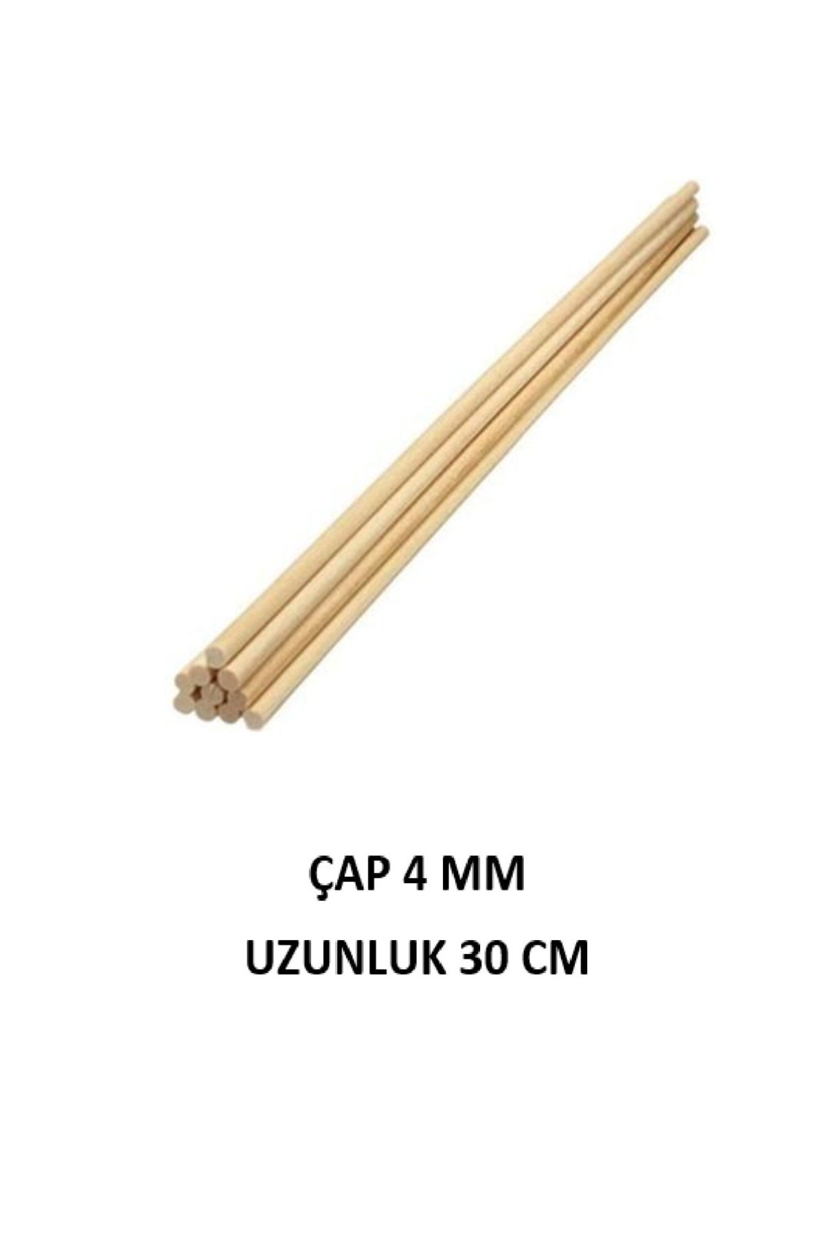Südor-140 Pieces Wooden Round Bar 30cm X 4mm 2