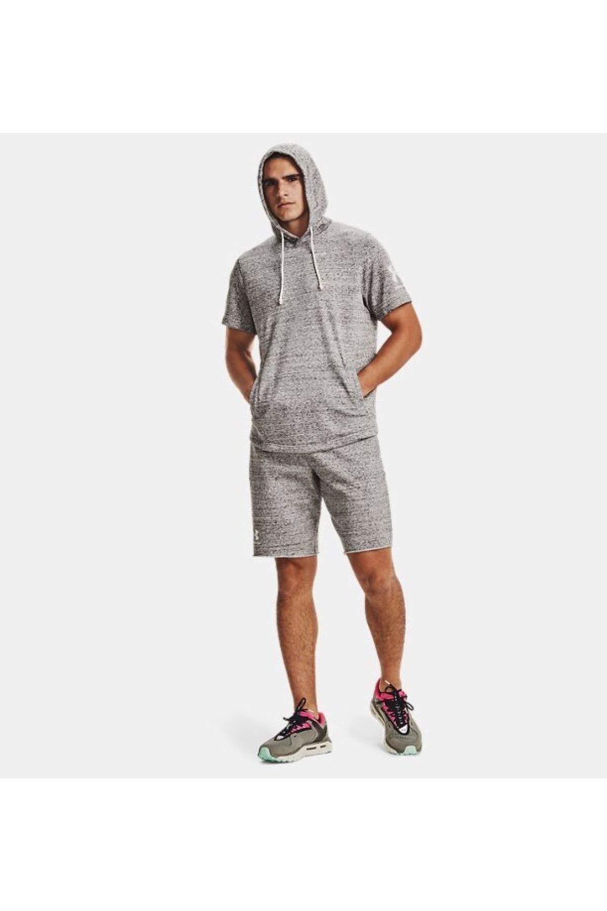 شورت ورزشی خاکستری مردانه رقیب Terry Shorts 1361631 112 Under Armour