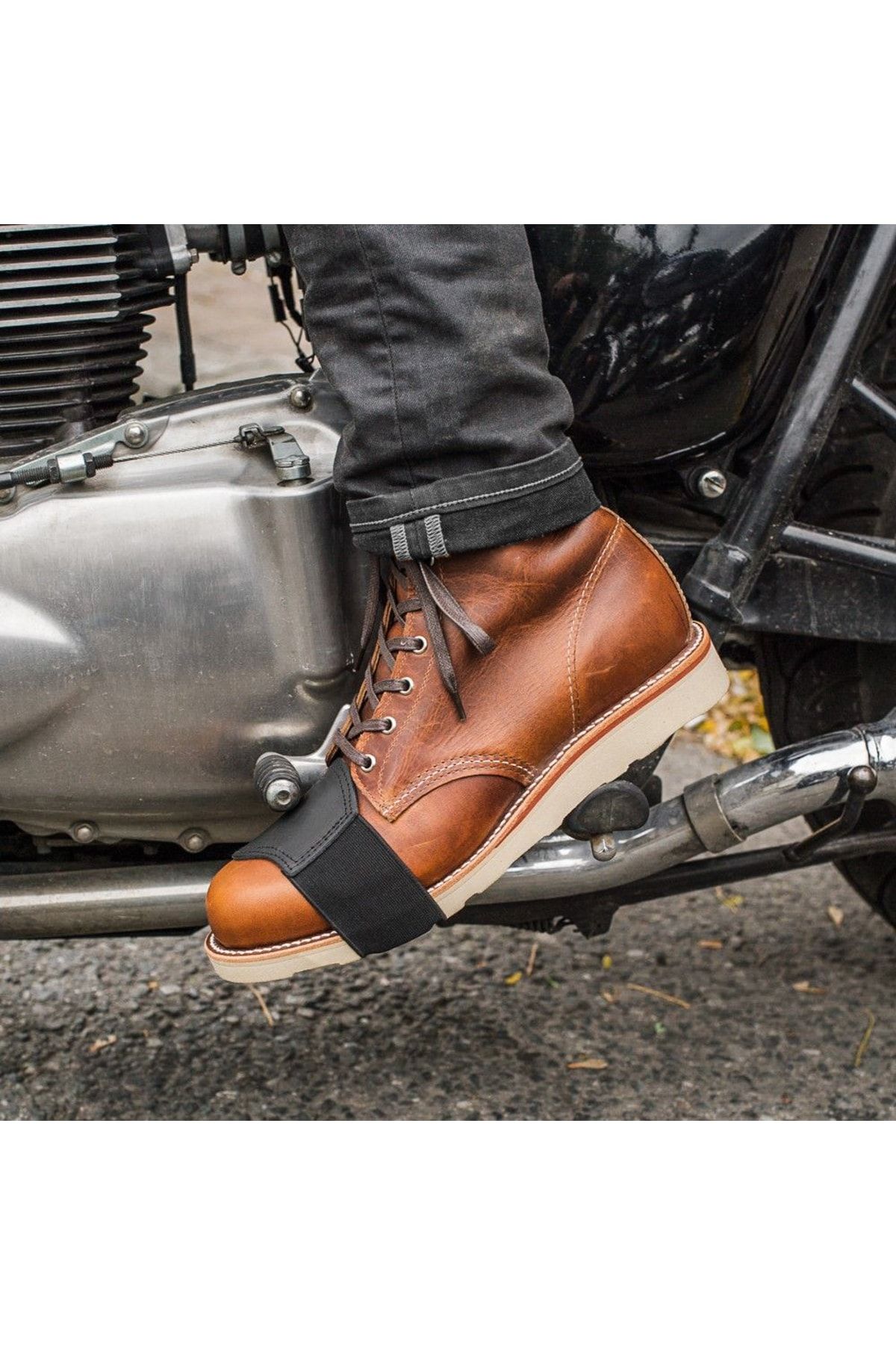 The Biker Jeans-واقي الأحذية الجلدية 2