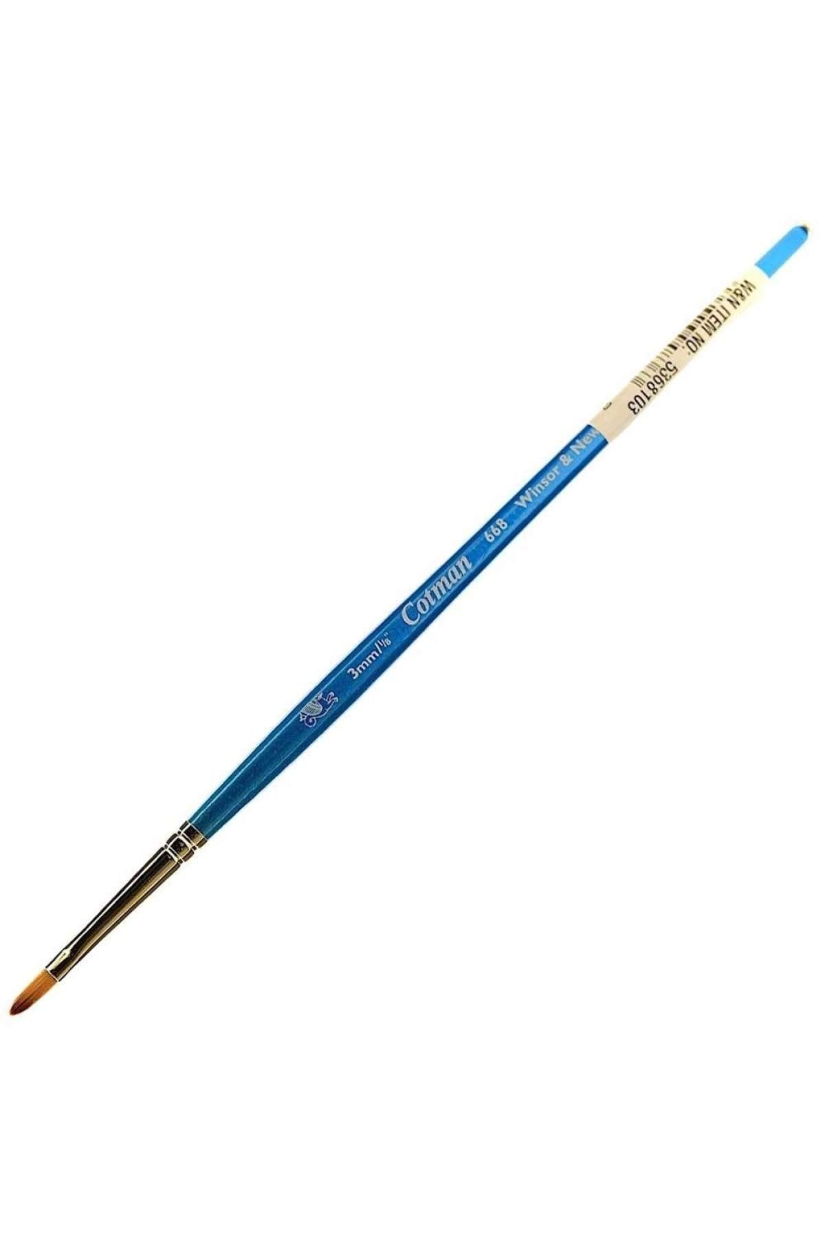 Winsor Newton-winsor & Newton Cotman Series 668 Short Handle Synthetic Cat Brush No:1/8" (3mm) 2