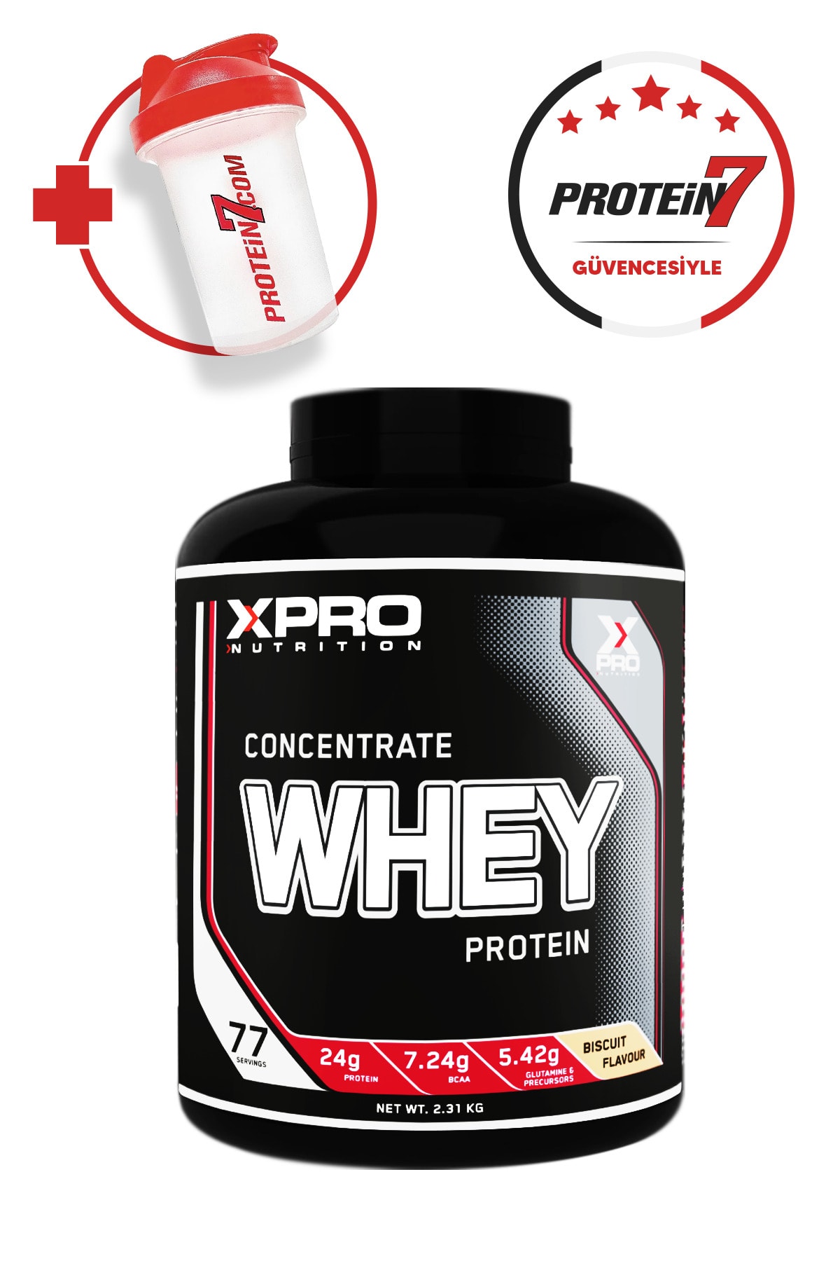 Xpro Nutrition Concentrate Whey Protein Tozu 2310 gr - Bisküvi Aromalı