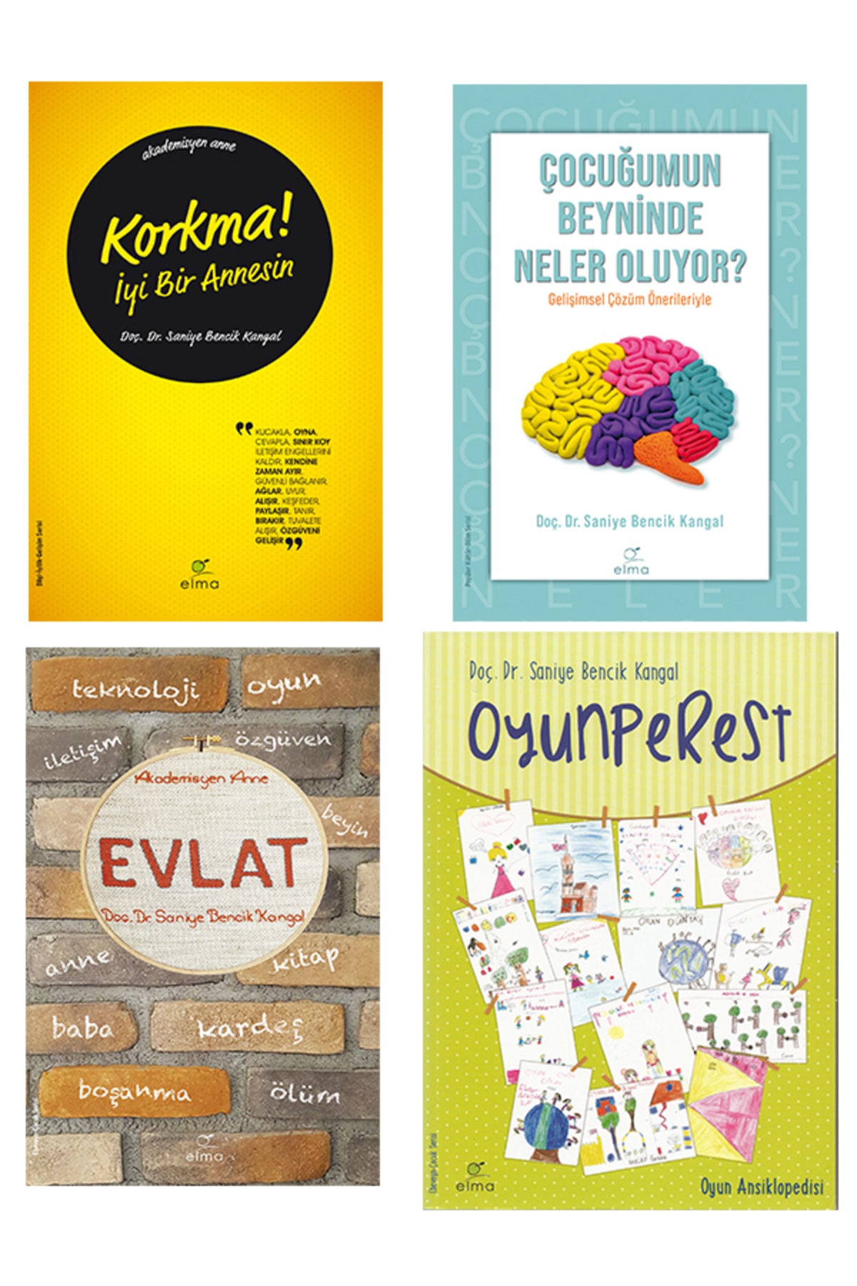 ELMA Yayınevi Akademisyen Anne 4 Kitaplınset: Oyunperest - Evlat - Korkma Iyi Bir Annesin - Çocuğumun Beyninde